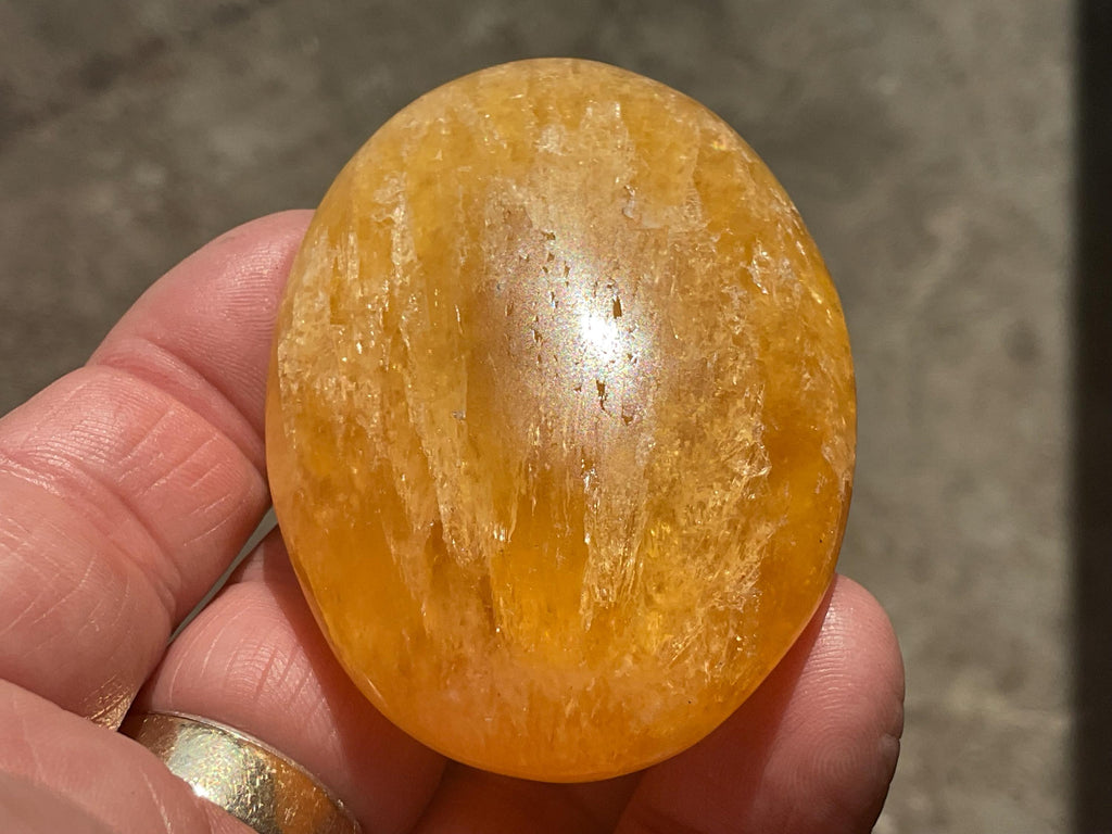 88g “Orange Fire” Calcite Palmstone 5B