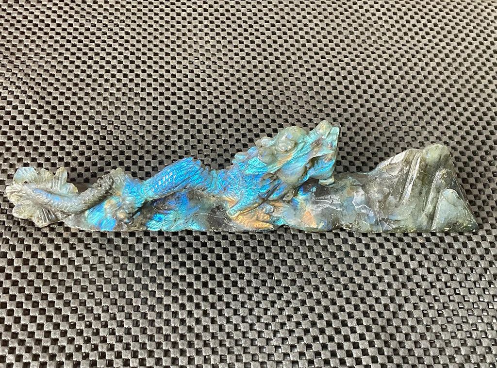396g Labradorite Dragon Carving