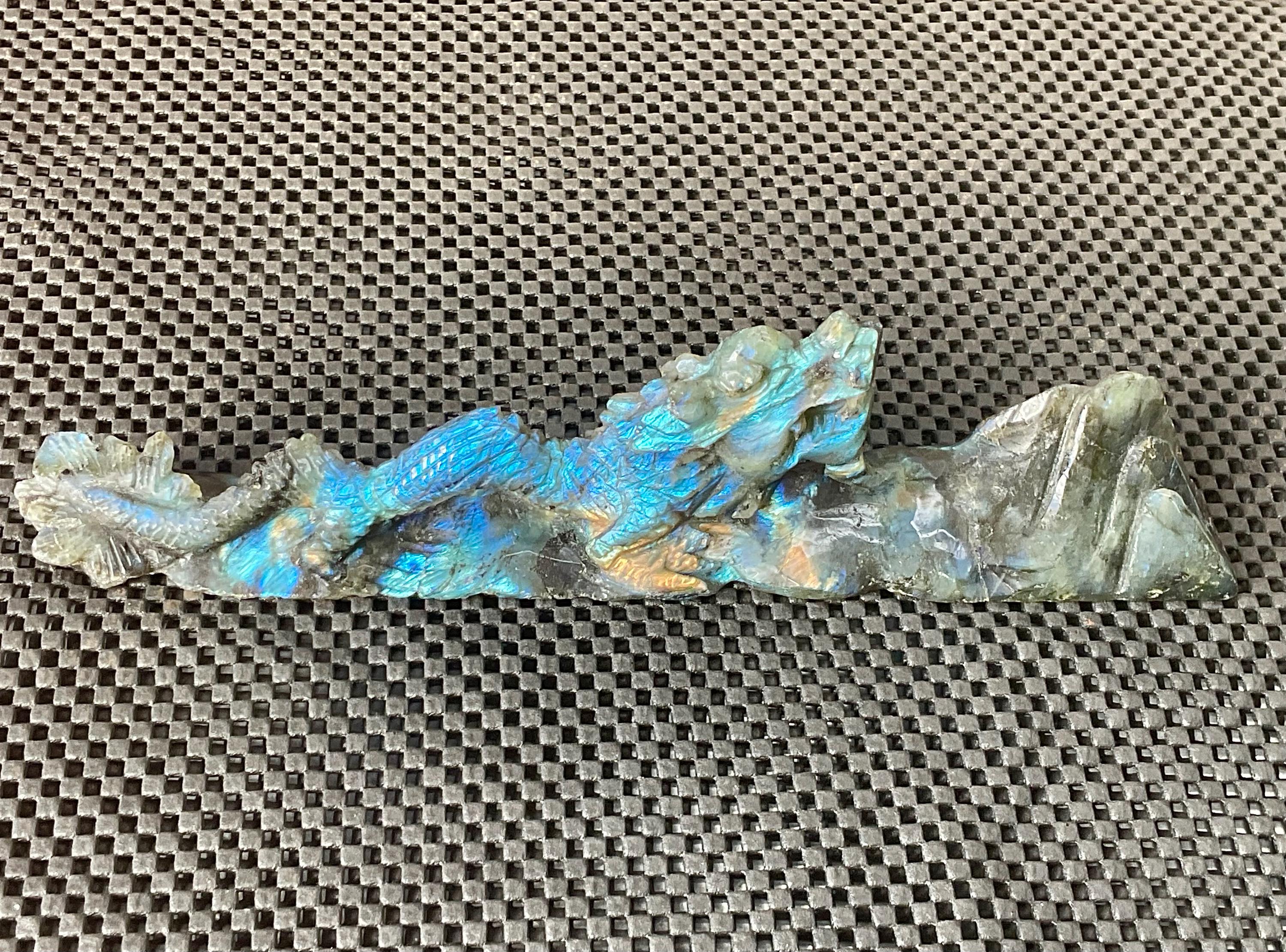 396g Labradorite Dragon Carving