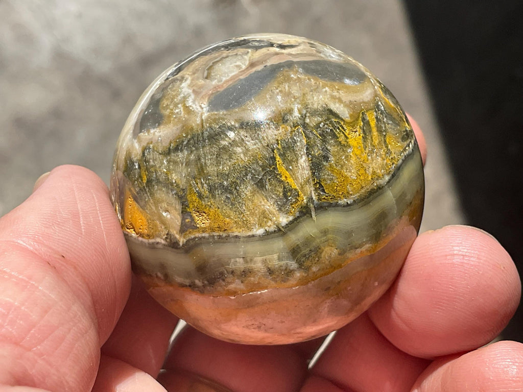 126g Indonesian BumbleBee Jasper Sphere 2B