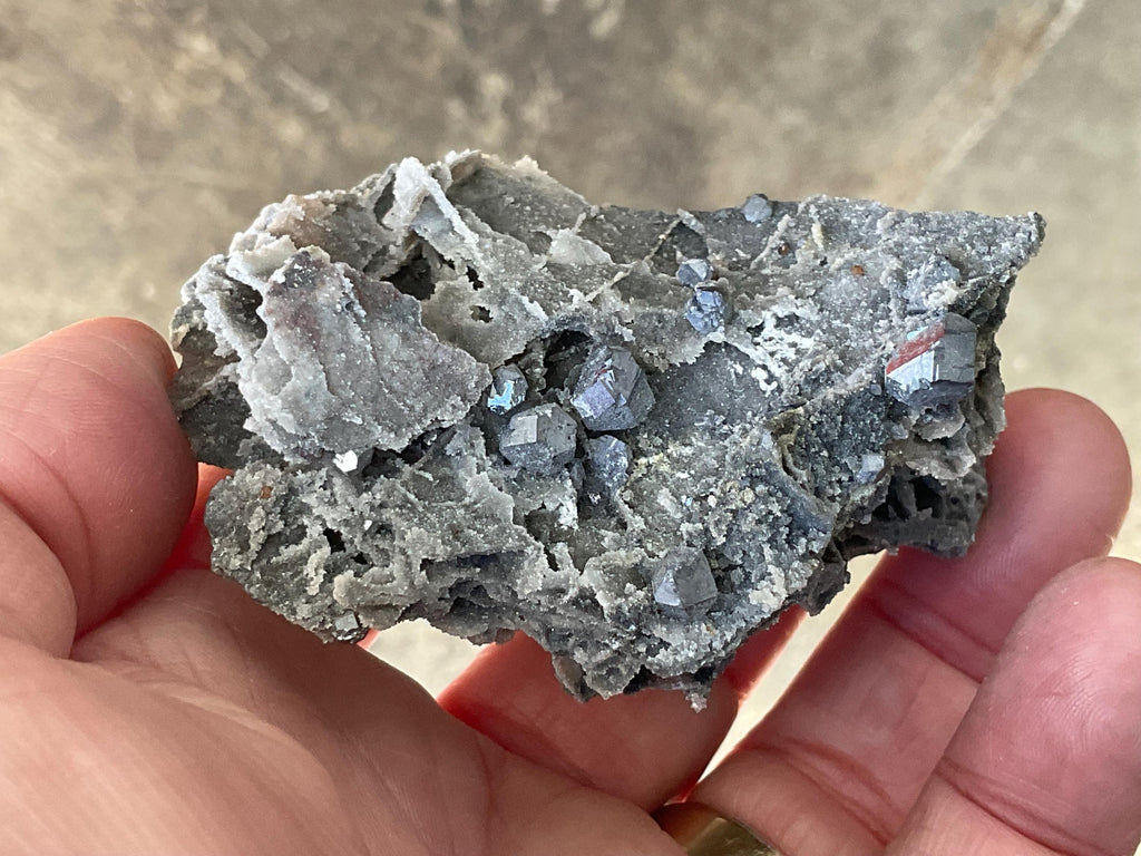 60g Sphalerite, Garnet, Galena Quartz Specimen 4A from Hunan, China