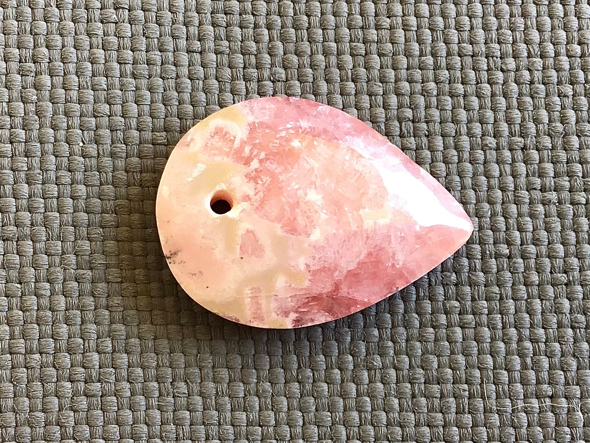 Rhodochrosite Drilled Pendant 2B