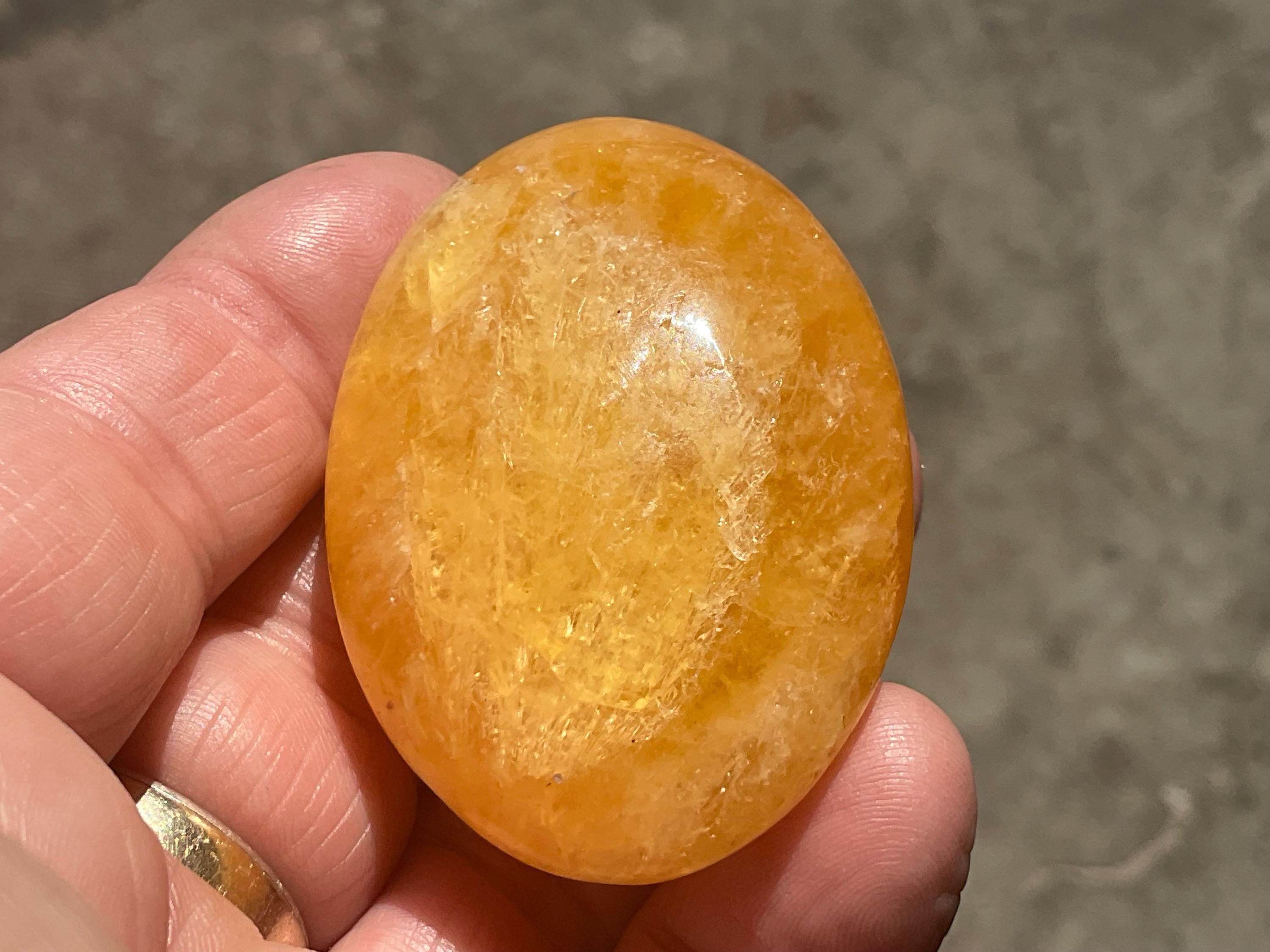 62g “Orange Fire” Calcite Palmstone 2B