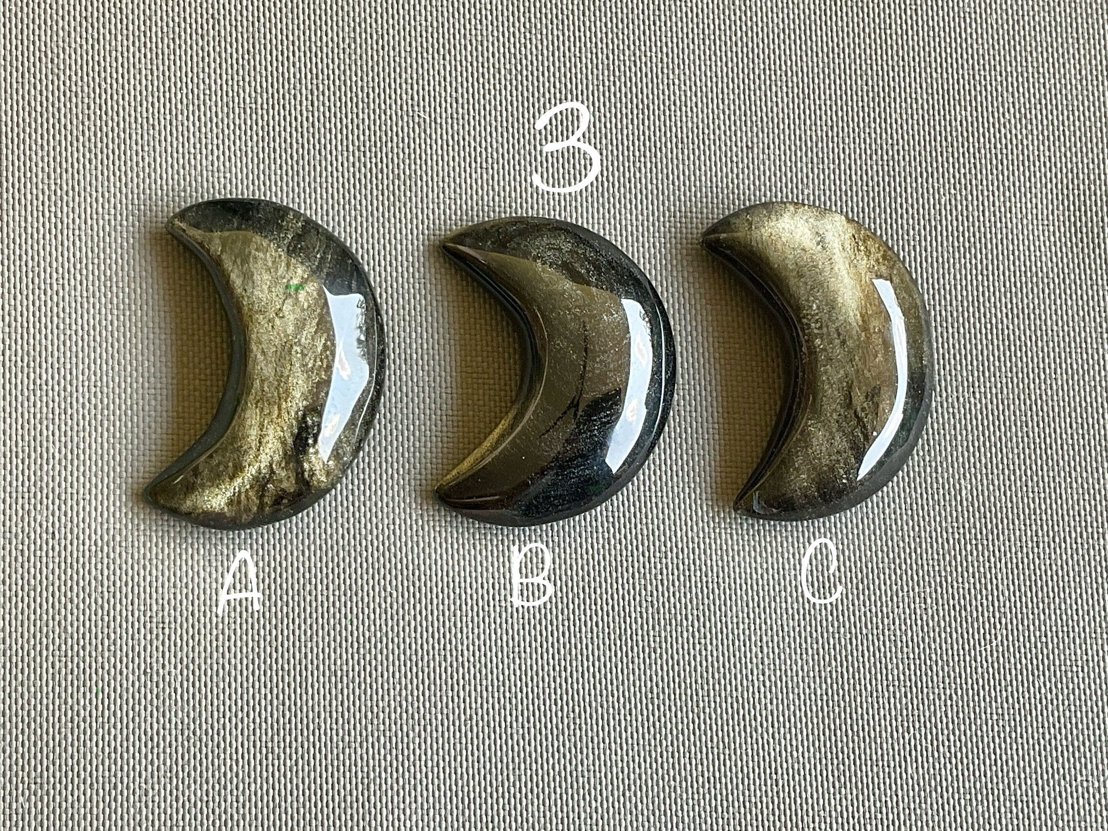 50g Gold Sheen Obsidian Moon 3C