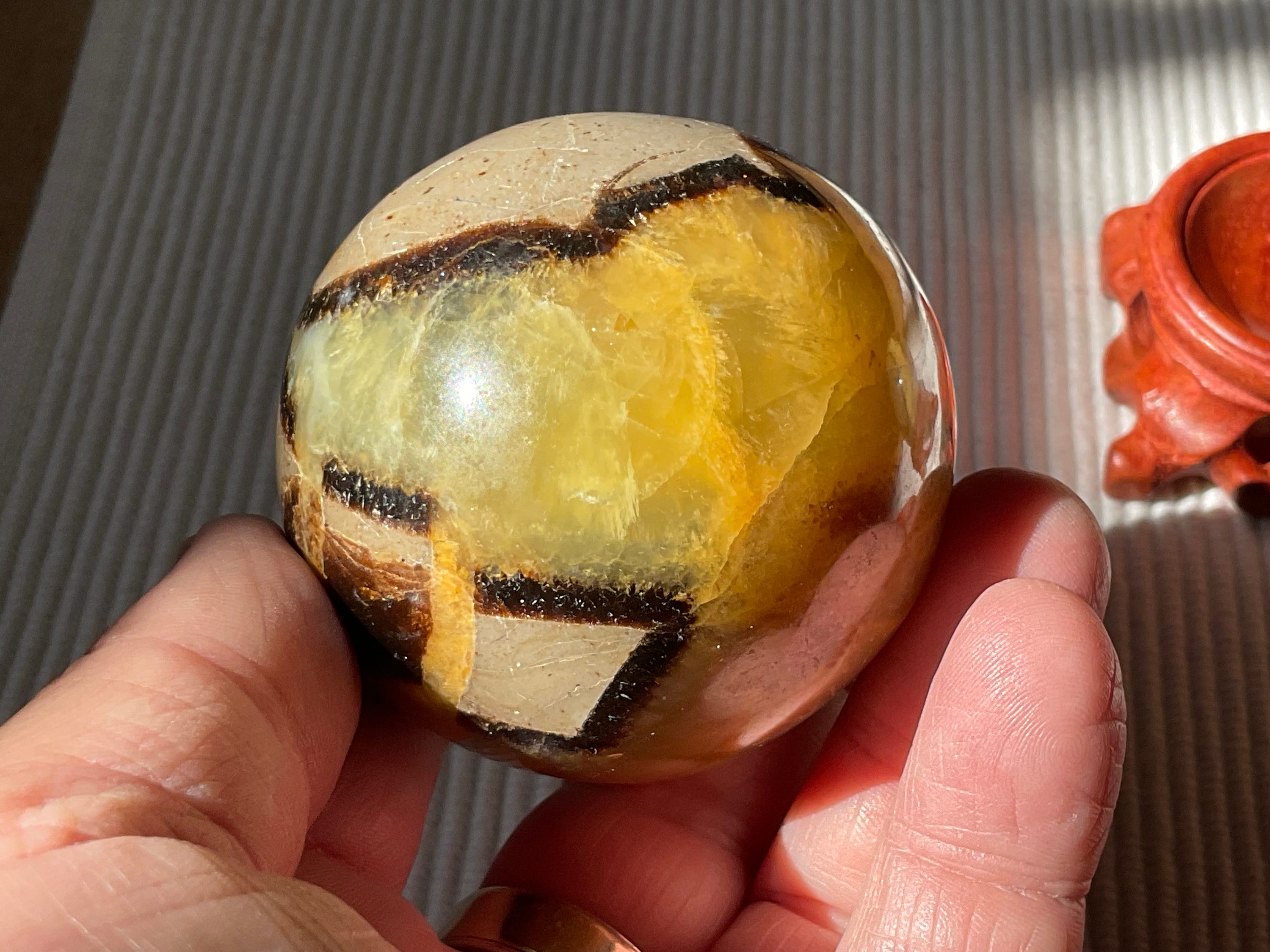 263g Madagascan Septarian Sphere 3B