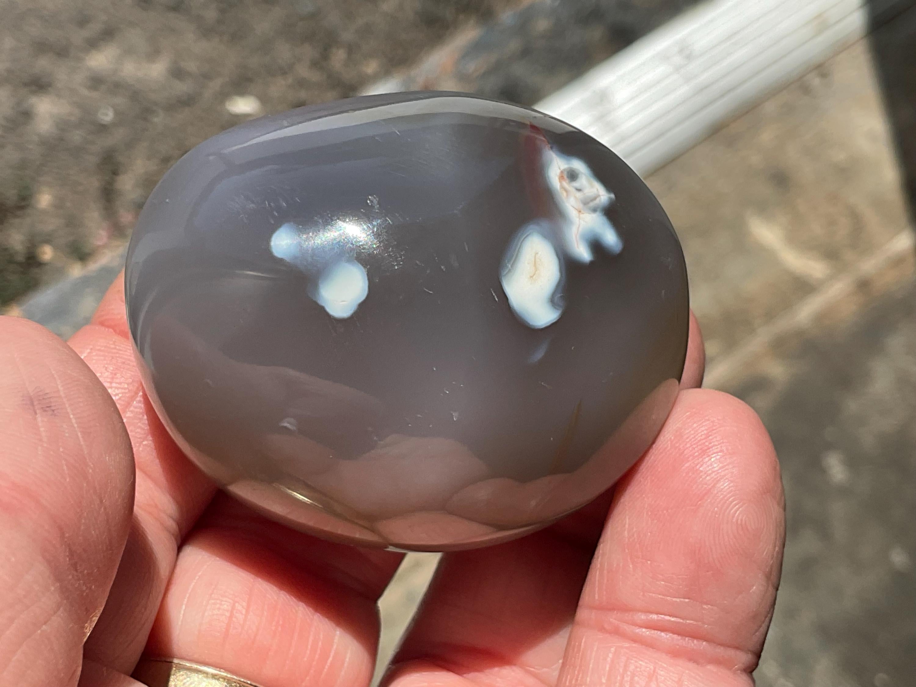 88g Orca Agate Palmstone 8C