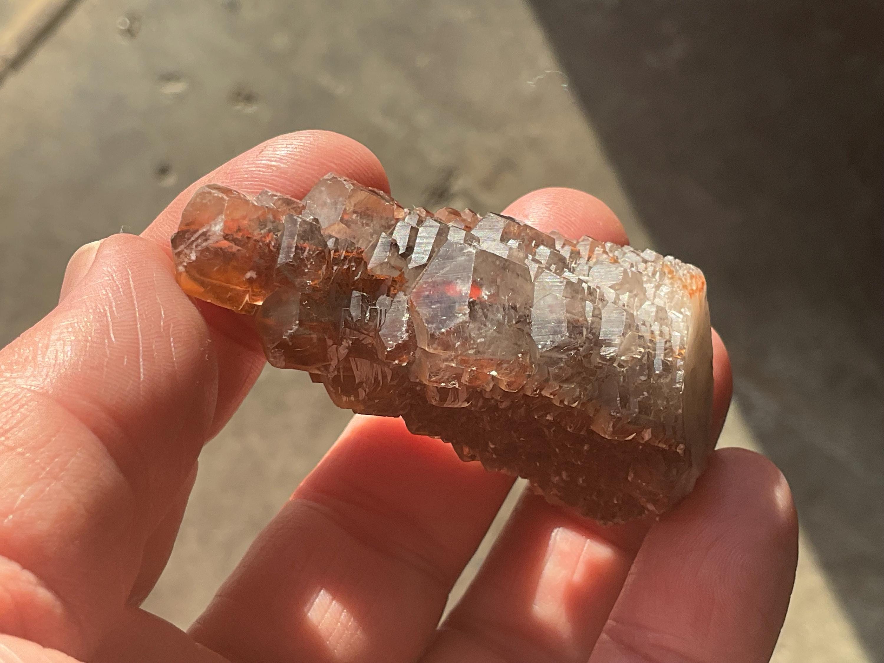 54g “Red Pagoda” Calcite Specimen 7A from Hubei, China