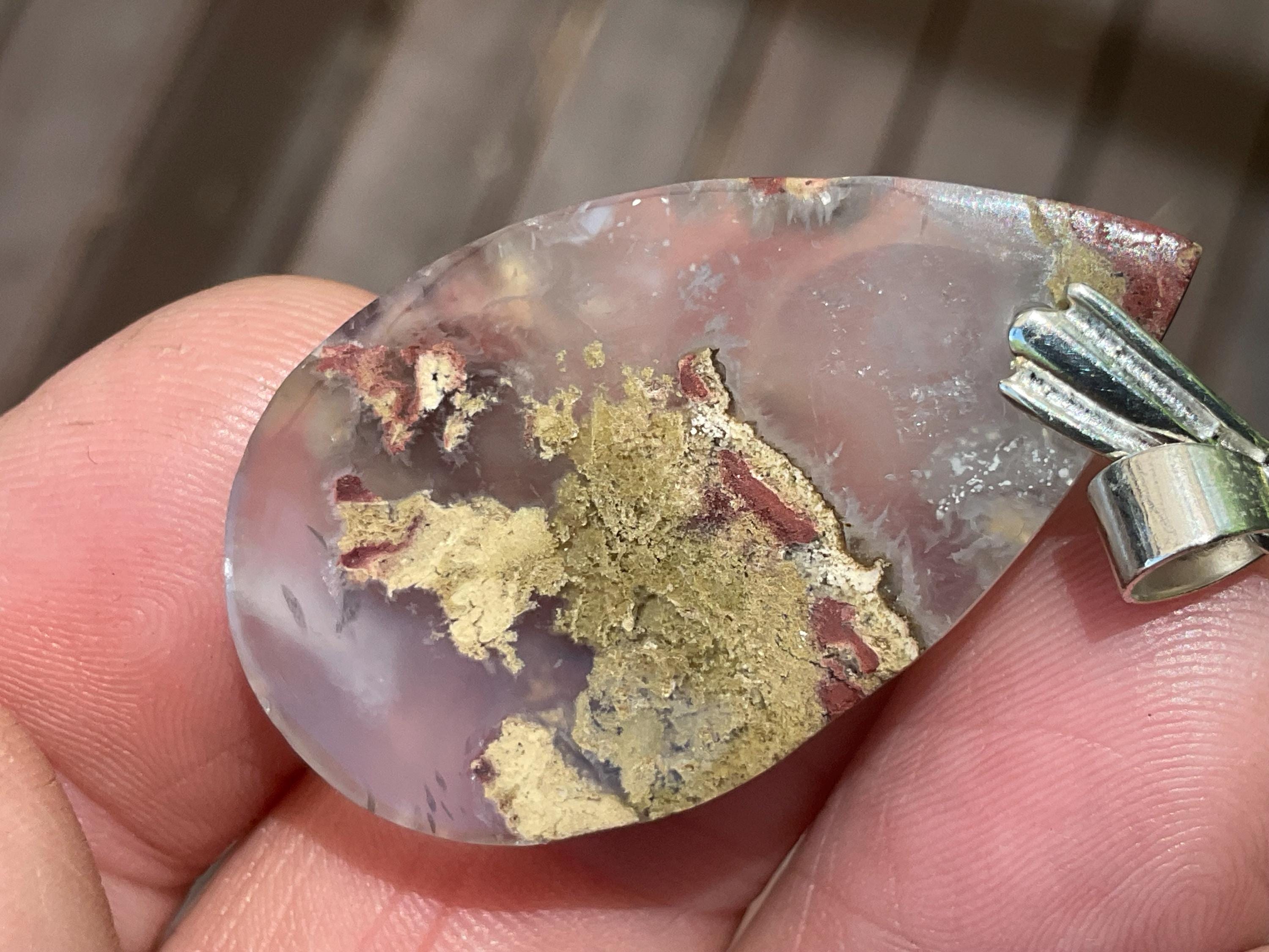 8g Moss Agate Pendant 4A
