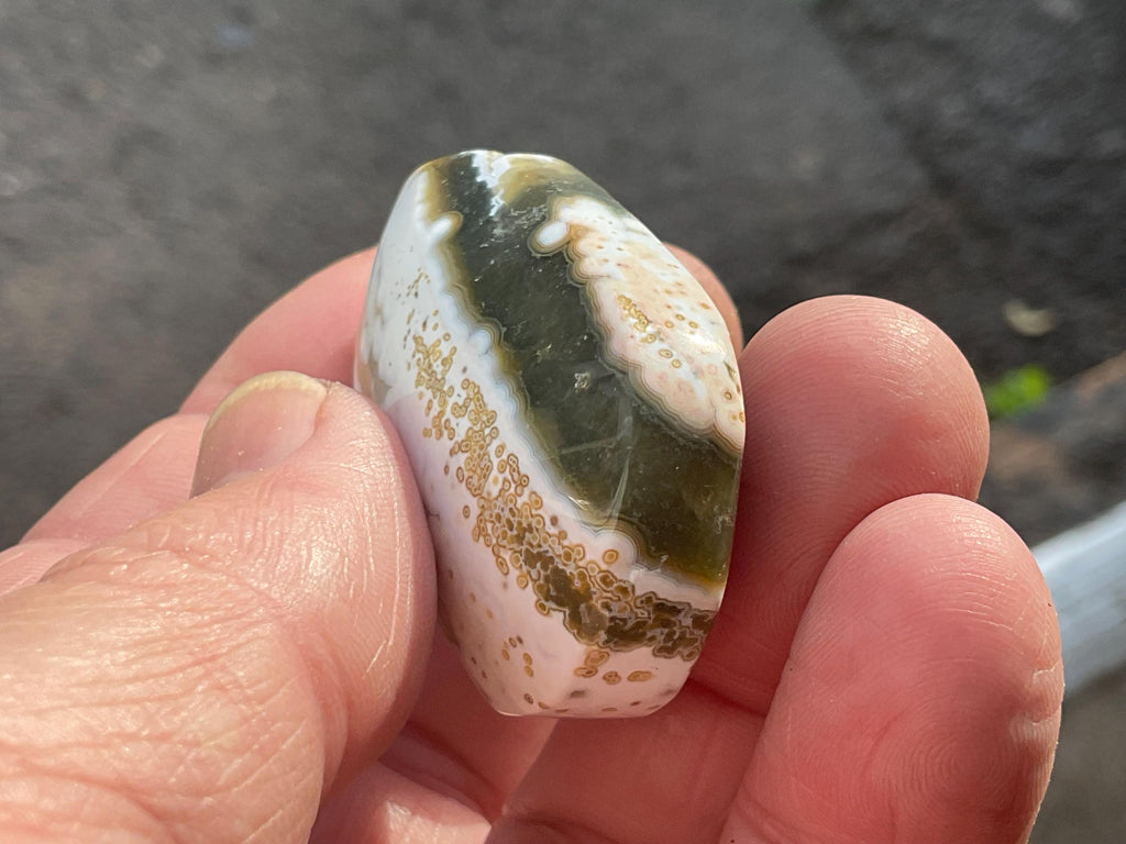 38g 8th Vein Ocean Jasper Palmstone 3A