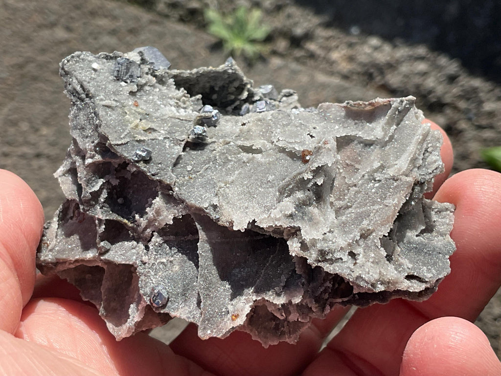 60g Sphalerite, Garnet, Galena Quartz Specimen 4A from Hunan, China