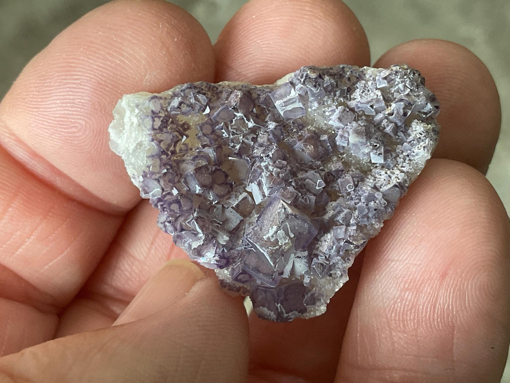 10g Lavender “QR Code” Fluorite Specimen 1B