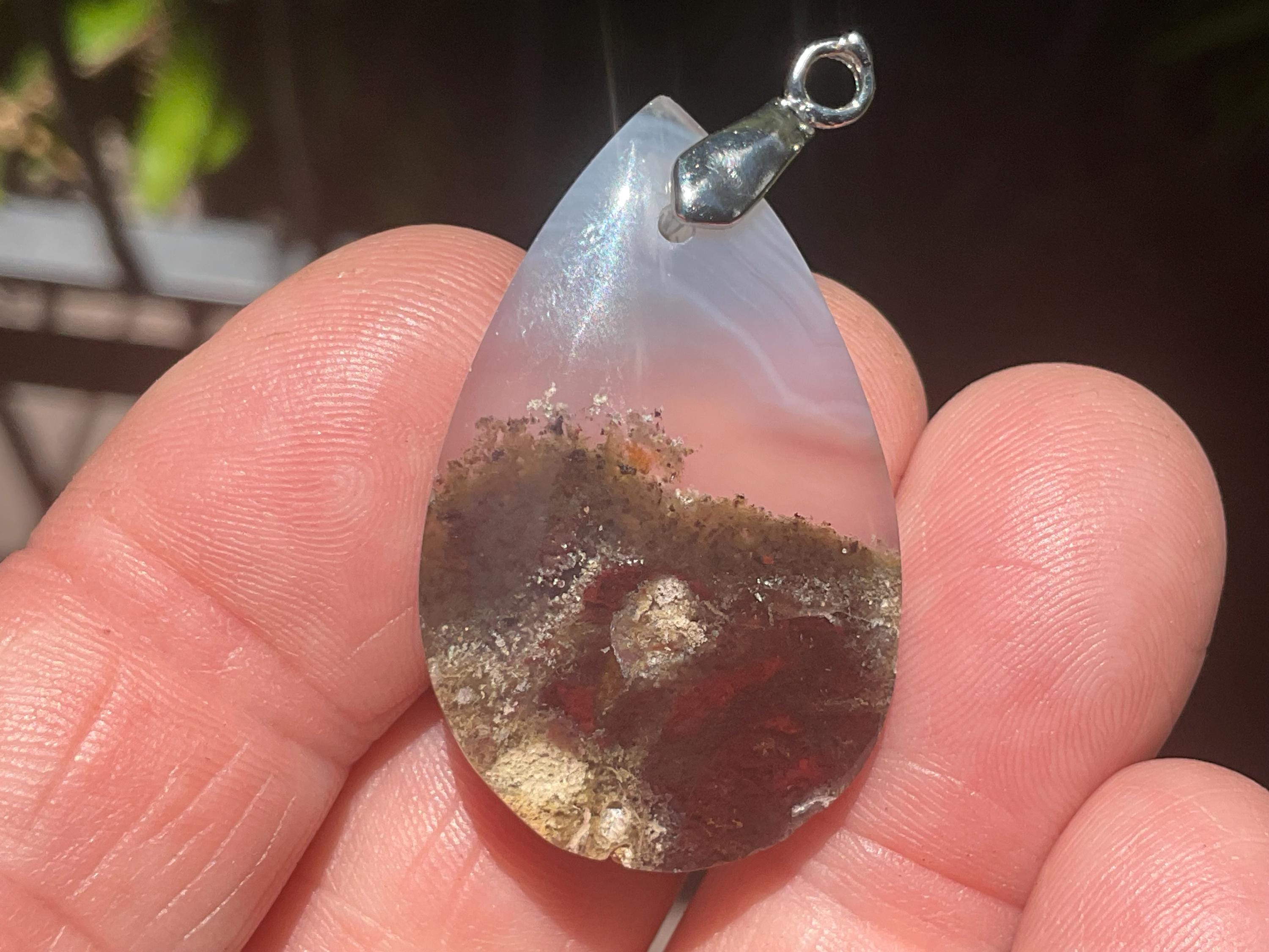 6g Moss Agate Pendant 3B