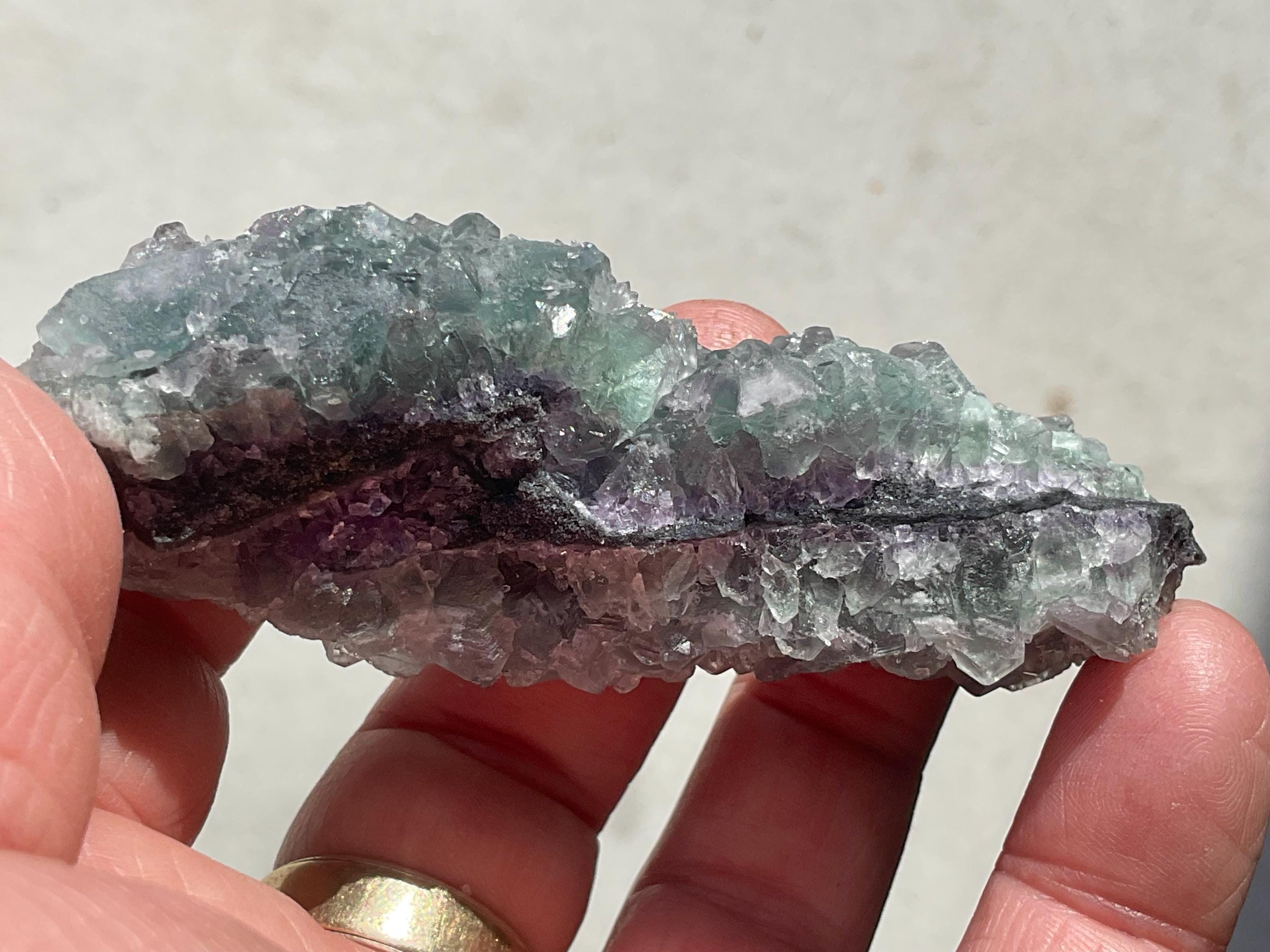 RESERVED FOR MEREDITH **114g Purple/Green Chinese Sugar Fluorite Specimen 7B
