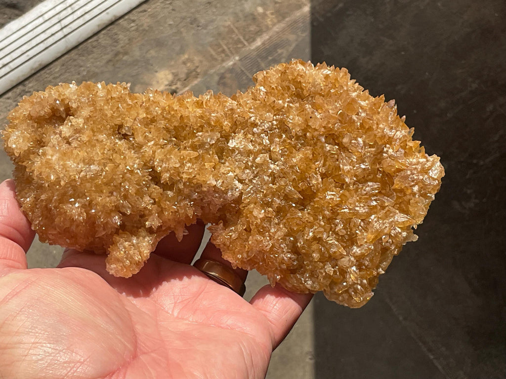 556g Amber Calcite Specimen 4B from Guizhou, China