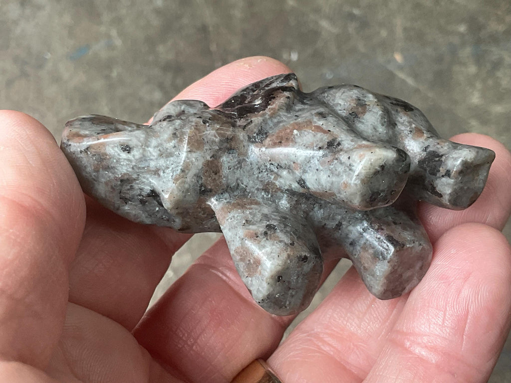 70g Syenite with Sodalite (Yooperlite) Elephant Carving A
