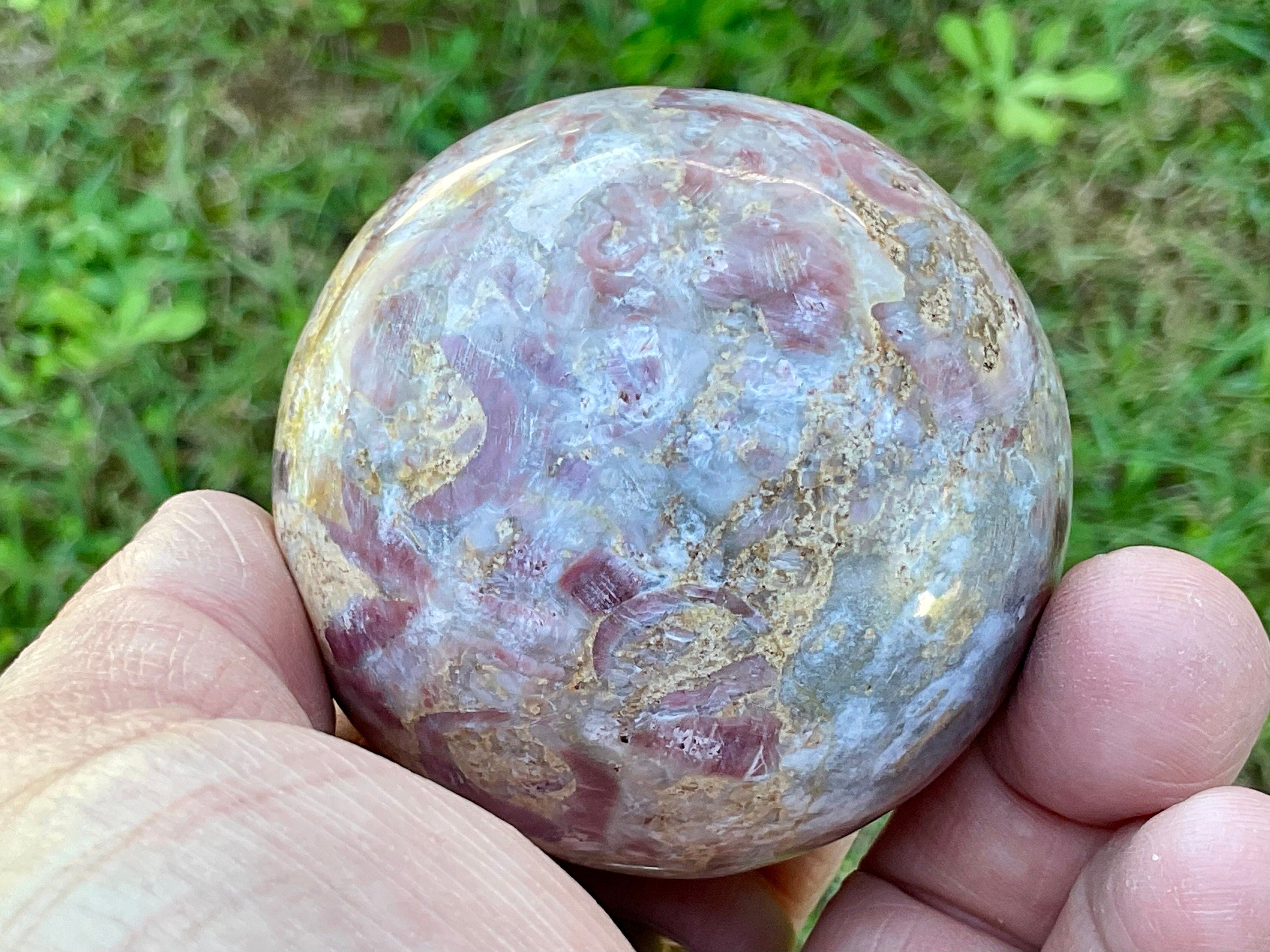 279g Strawberry Jasper Sphere 1A