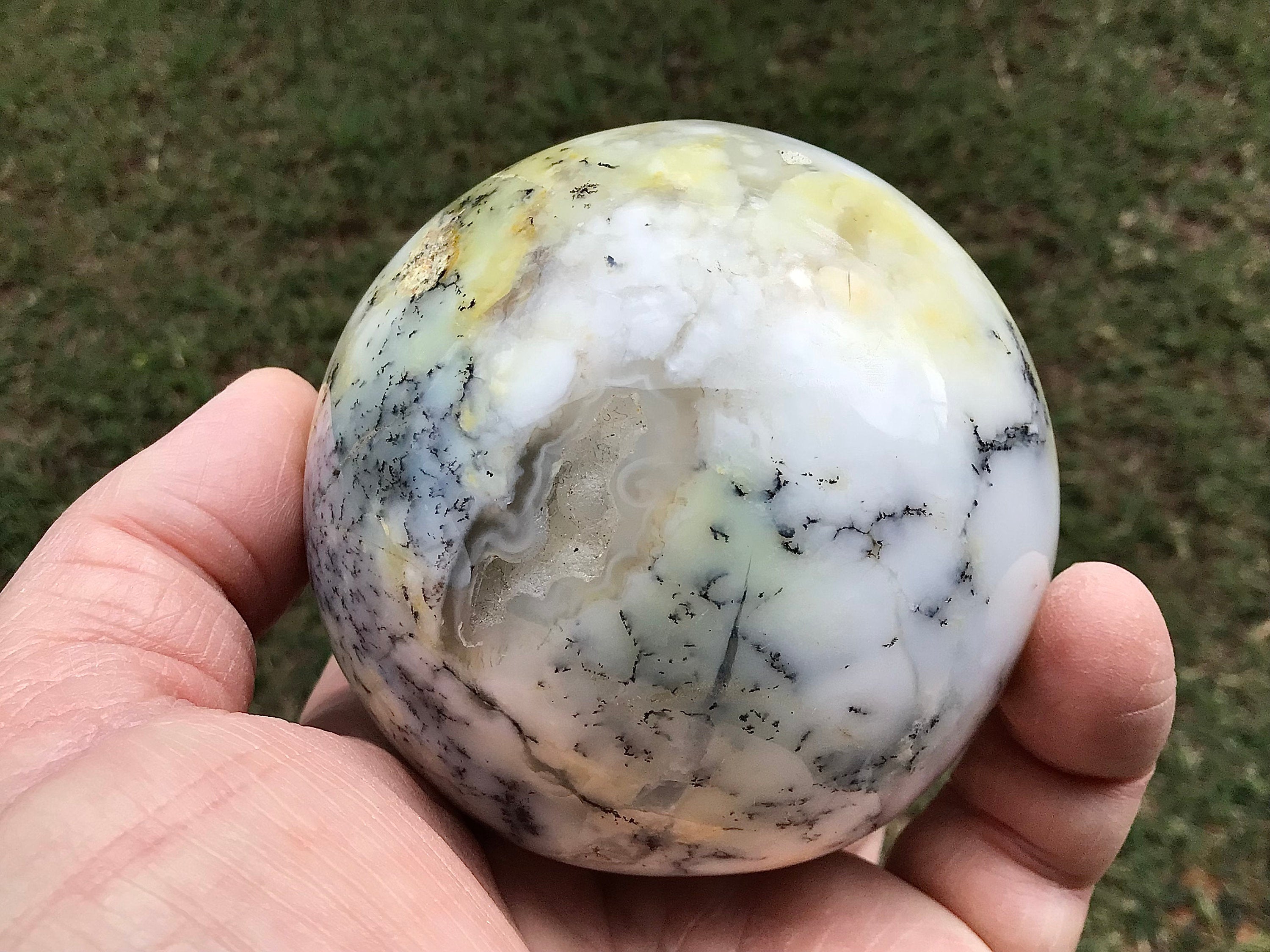 537g Dendritic Opal (Merlinite) Sphere C
