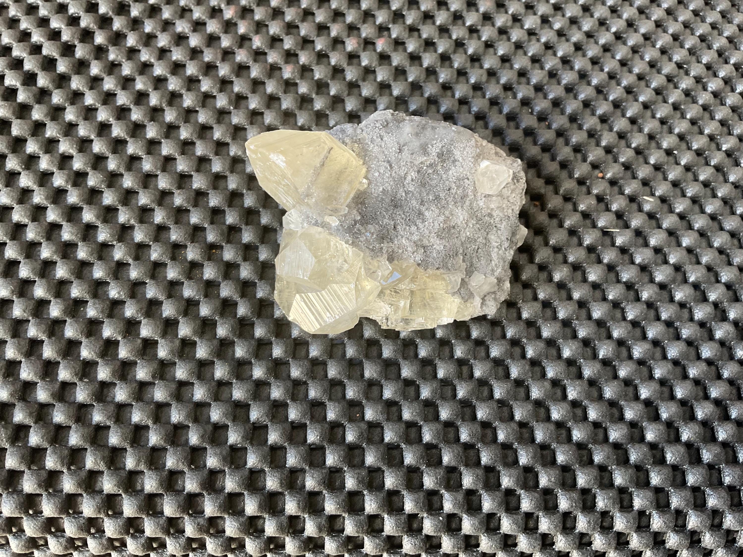 88g Champagne Diamond Calcite on Sphalerite/Quartz Specimen from Fujian, China