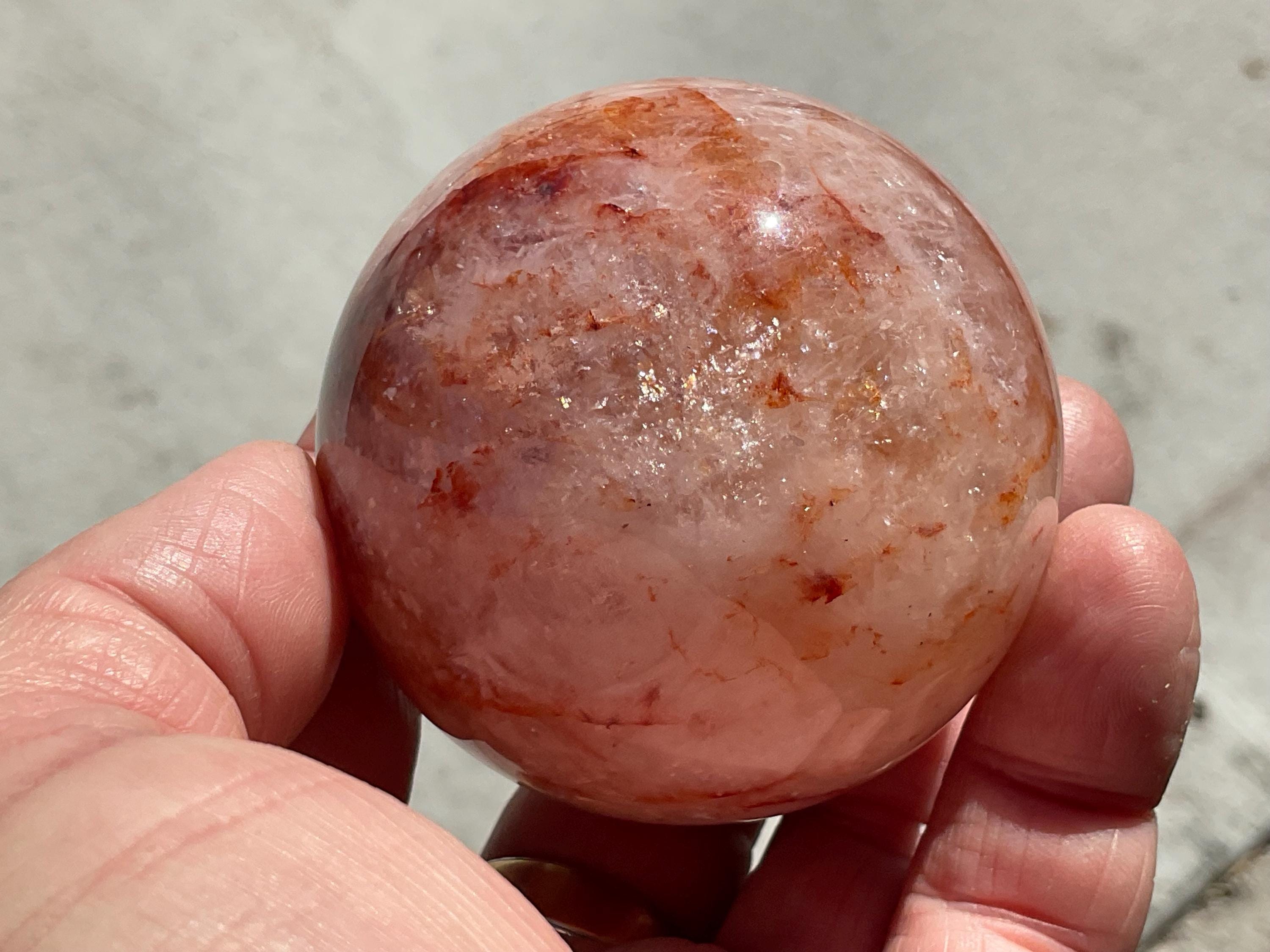 310g Fire Quartz (Hematite Quartz) Sphere 2B