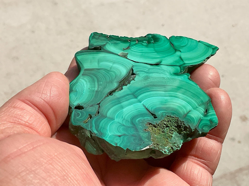 138g Malachite Polished Slice 2C