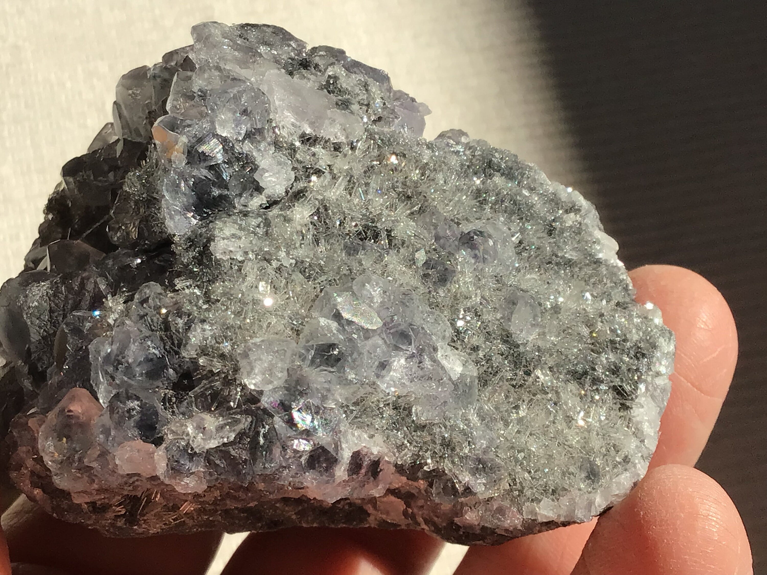 369g Fujian Fluorite on Needle Quartz Specimen 6