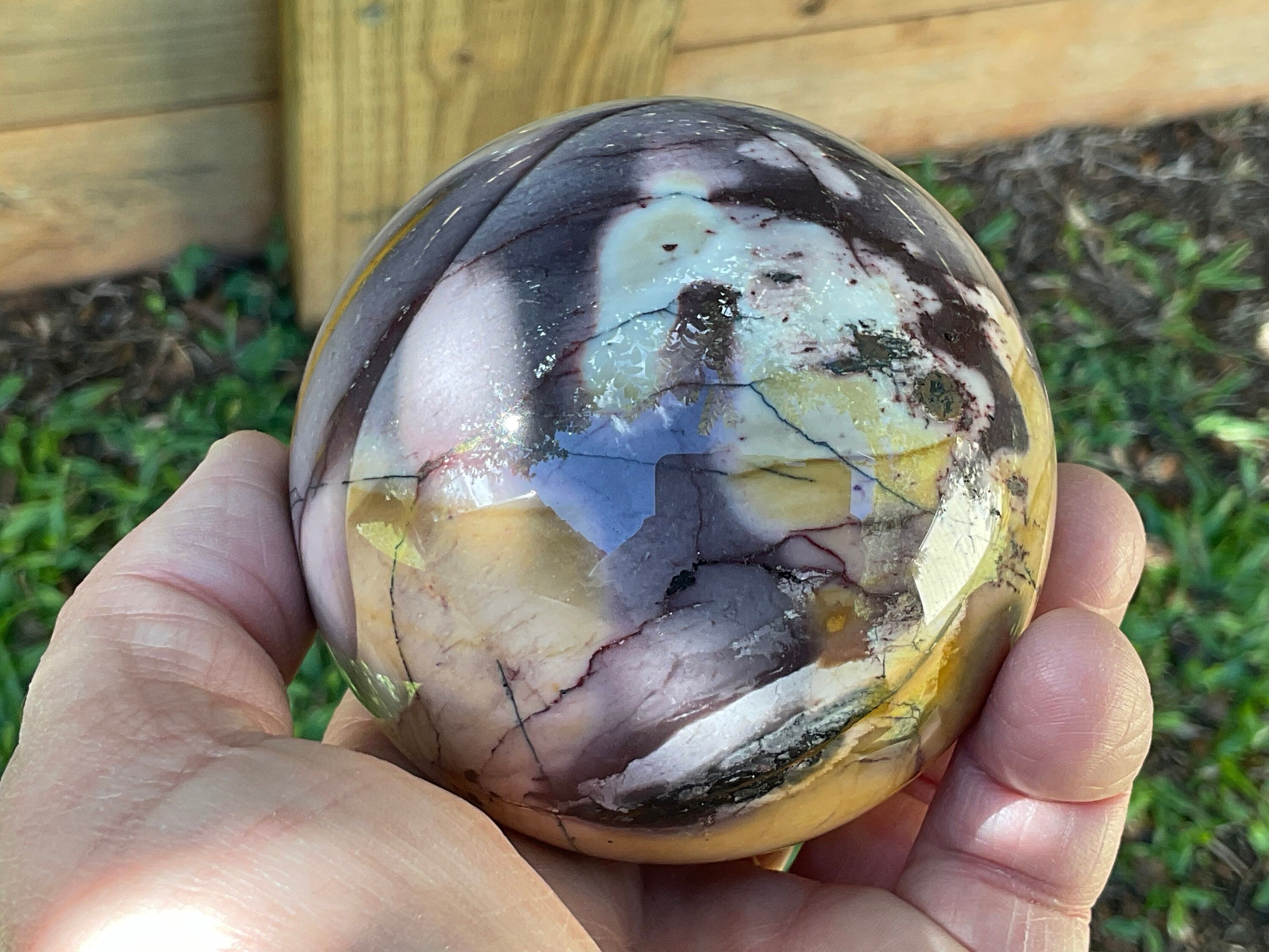 616g Mookaite Jasper Sphere 4C