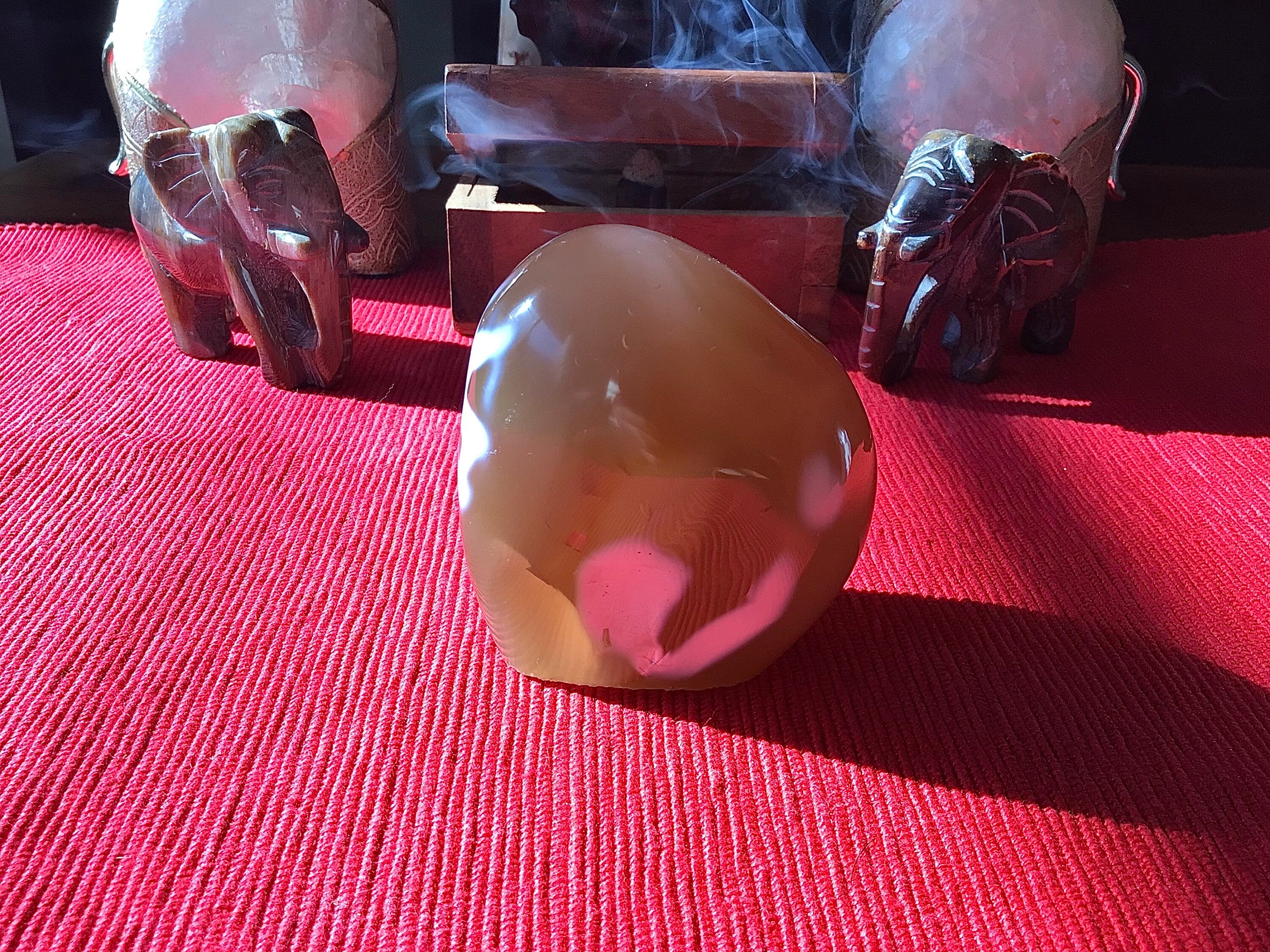295g Pale Carnelian Orca Agate Freeform 2A