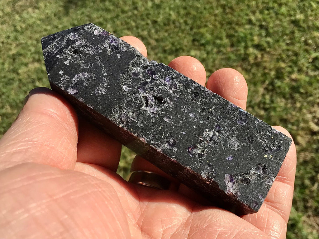 137g Sphalerite Generator with Lavender Fluorite with Clear Quartz 3A
