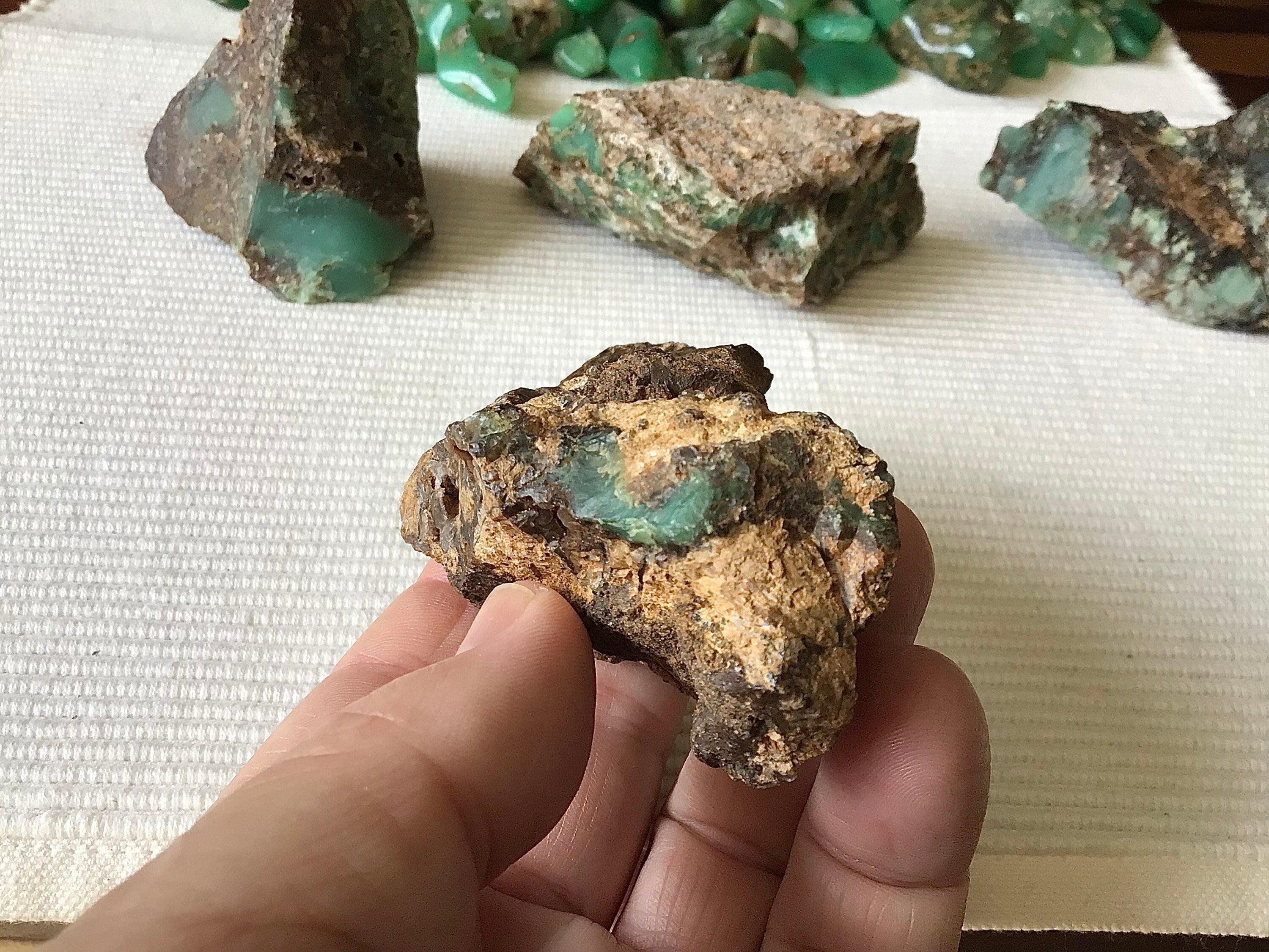 115g Rough Chrysoprase Piece 8C