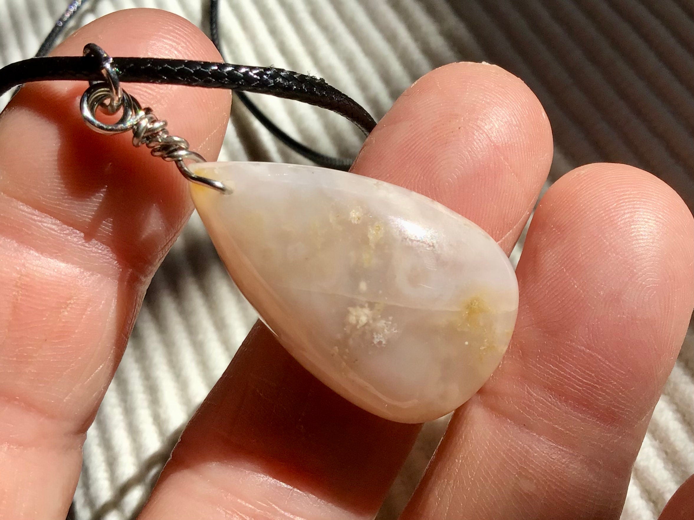 Flower Agate Pendant A