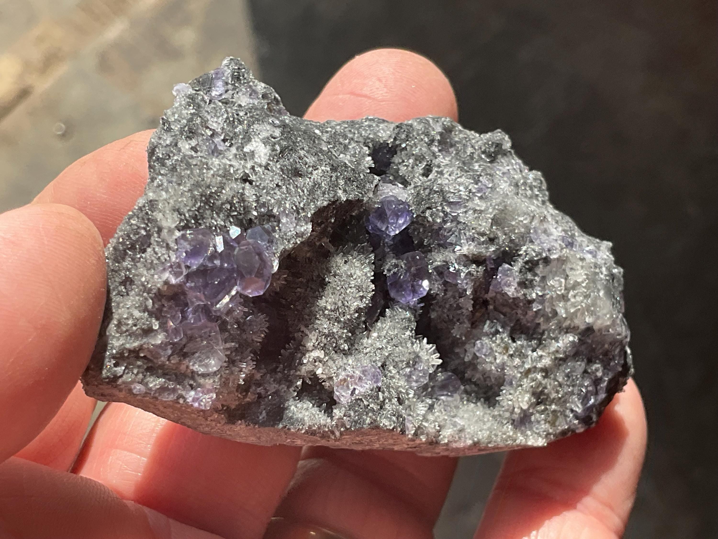 76g Blue/Purple Fluorite in Quartz Specimen 1C from Fujian, China