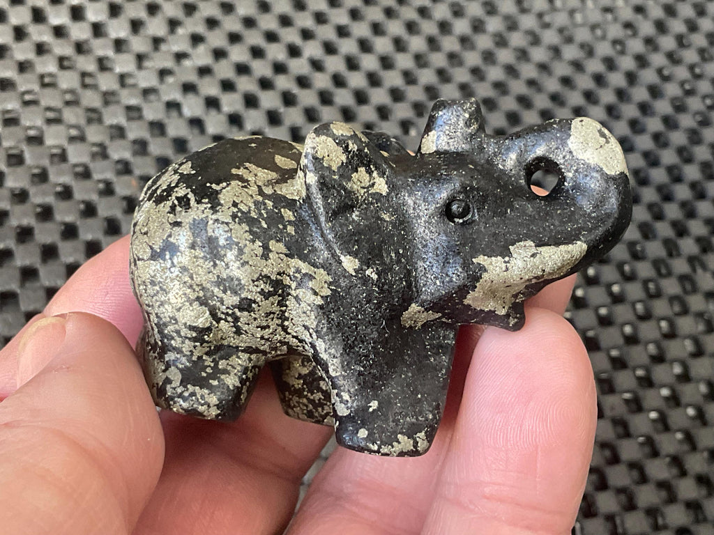 Pyrite Elephant Carving