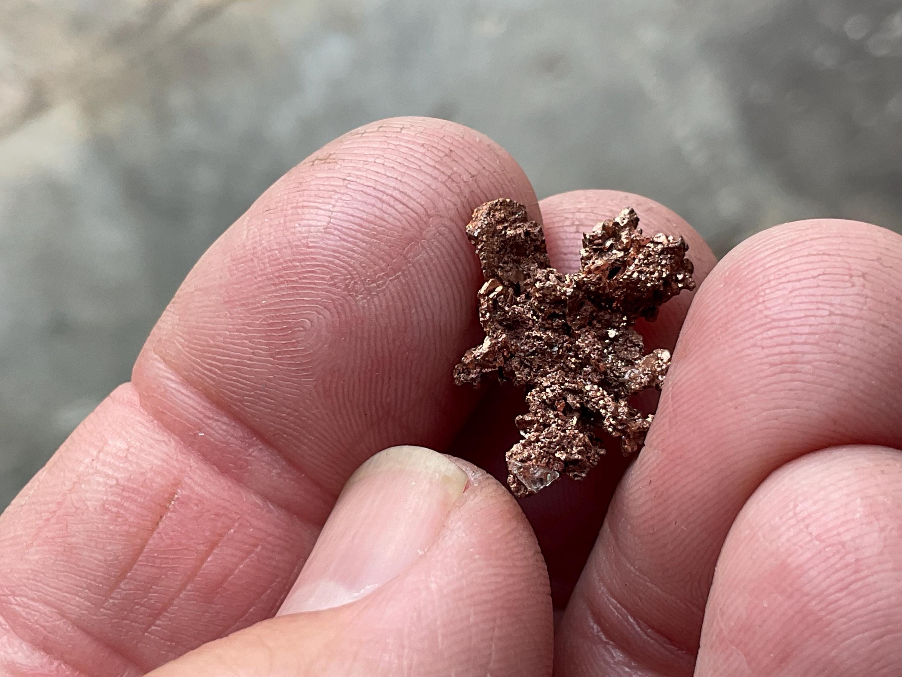 2g Native Copper Specimen 1C from the Red Dome Mine Australia