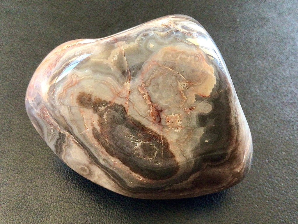 157g Large Australian Crazy Lace Agate Palmstone 1B