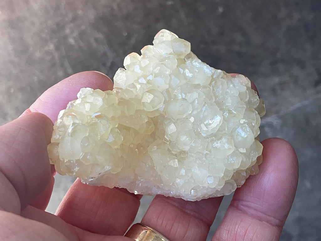 62g Yellow Botryoidal Calcite on Sphalerite Specimen 1B from Guizhou, China