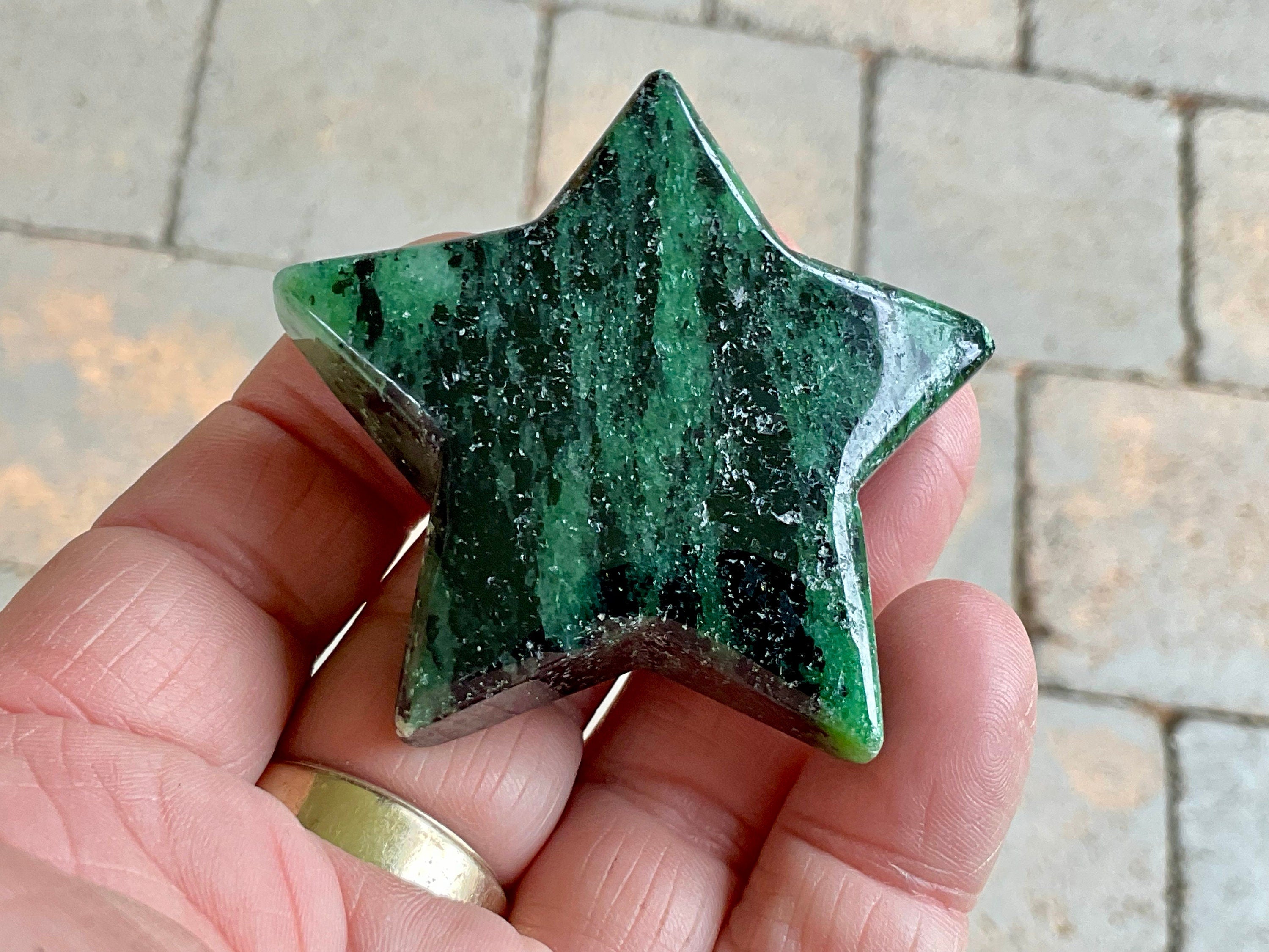 83g Ruby in Zoisite Polished Star 3A