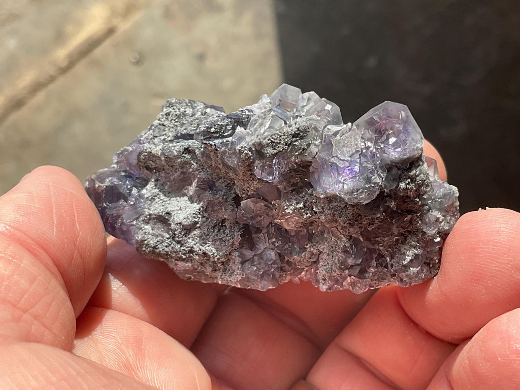 72g Blue/Purple Fluorite in Quartz Specimen 1B from Fujian, China