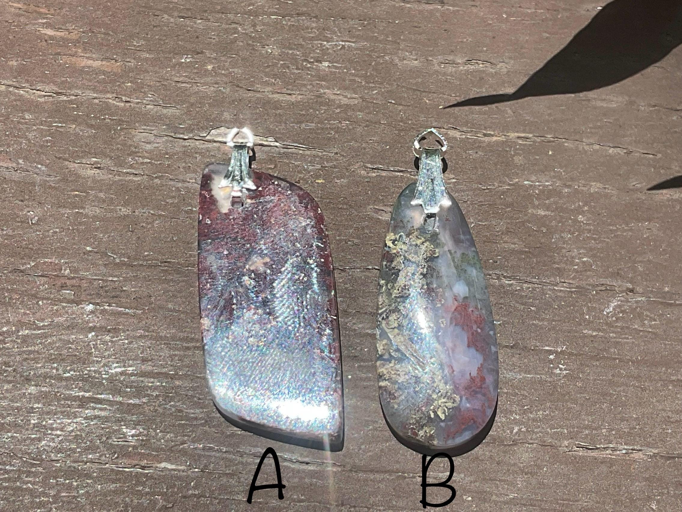 4g Moss Agate Pendant 1B