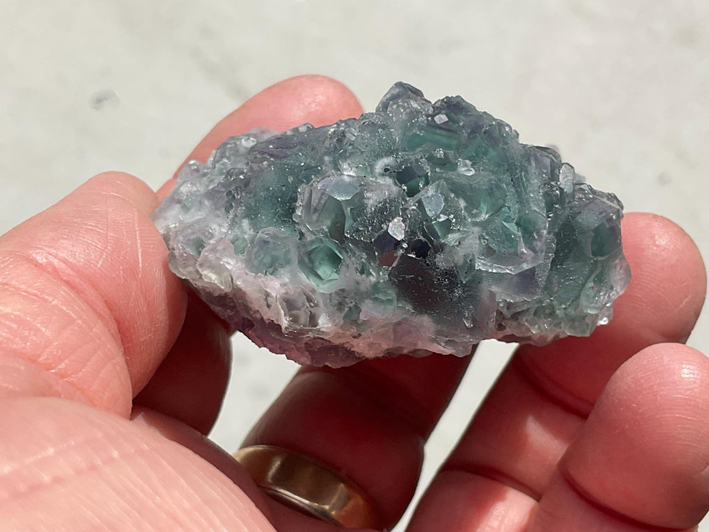 110g Purple/Green Chinese Sugar Fluorite Specimen 7A