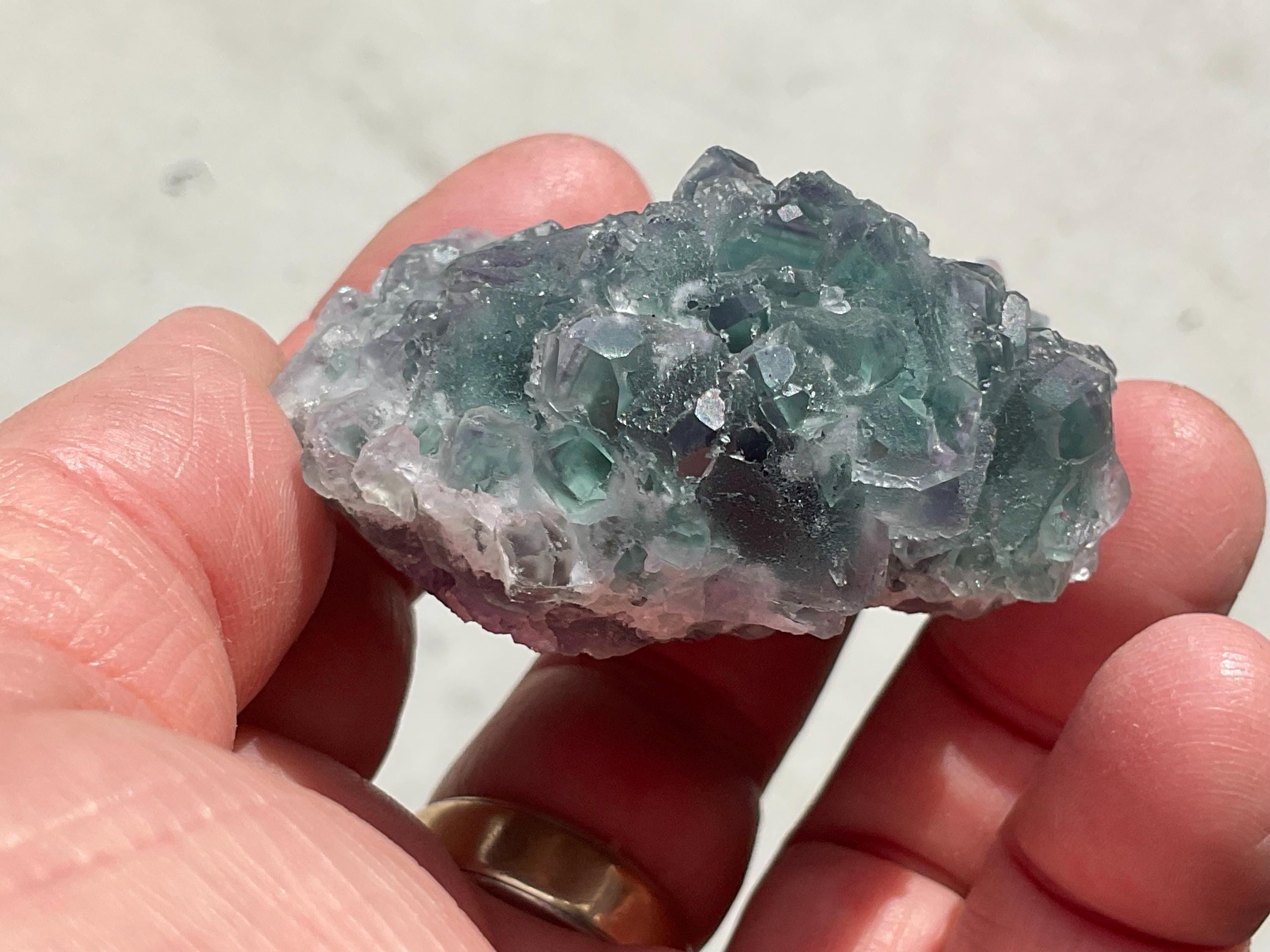110g Purple/Green Chinese Sugar Fluorite Specimen 7A