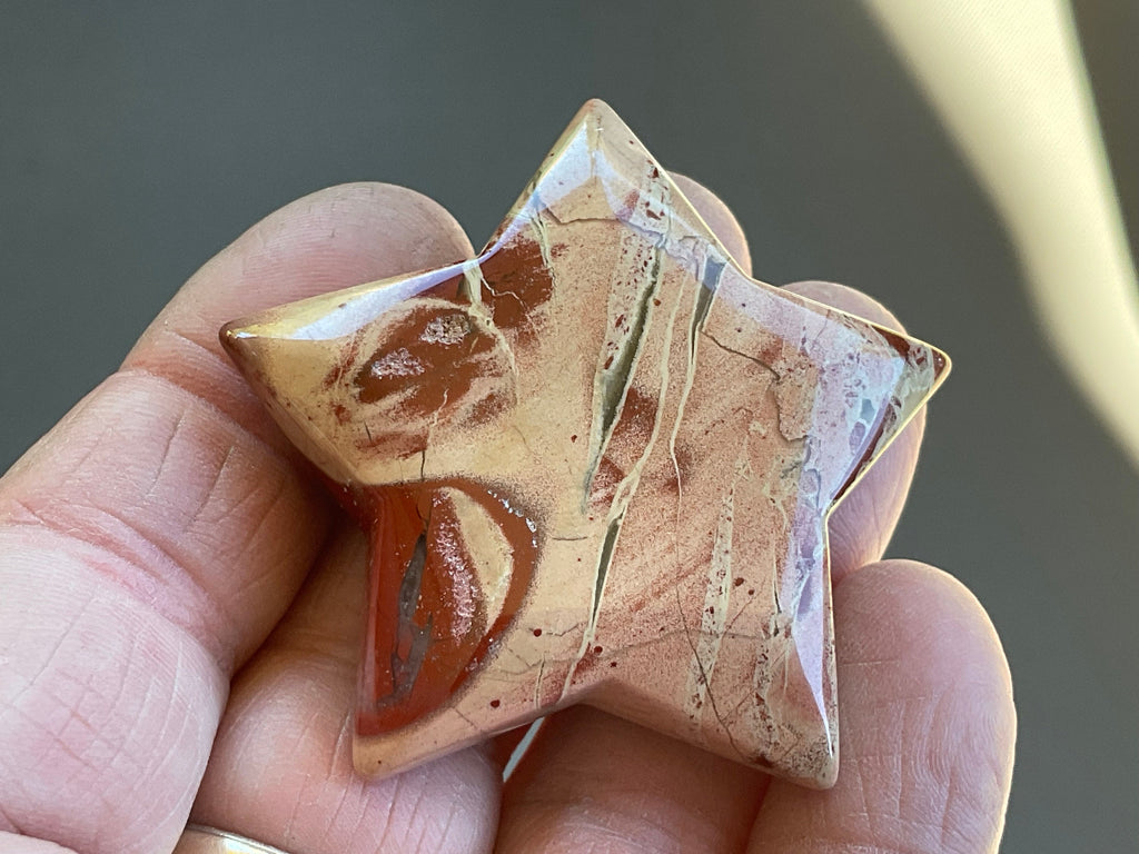 47g Brecciated Red Jasper with Chalcedony Star 4C