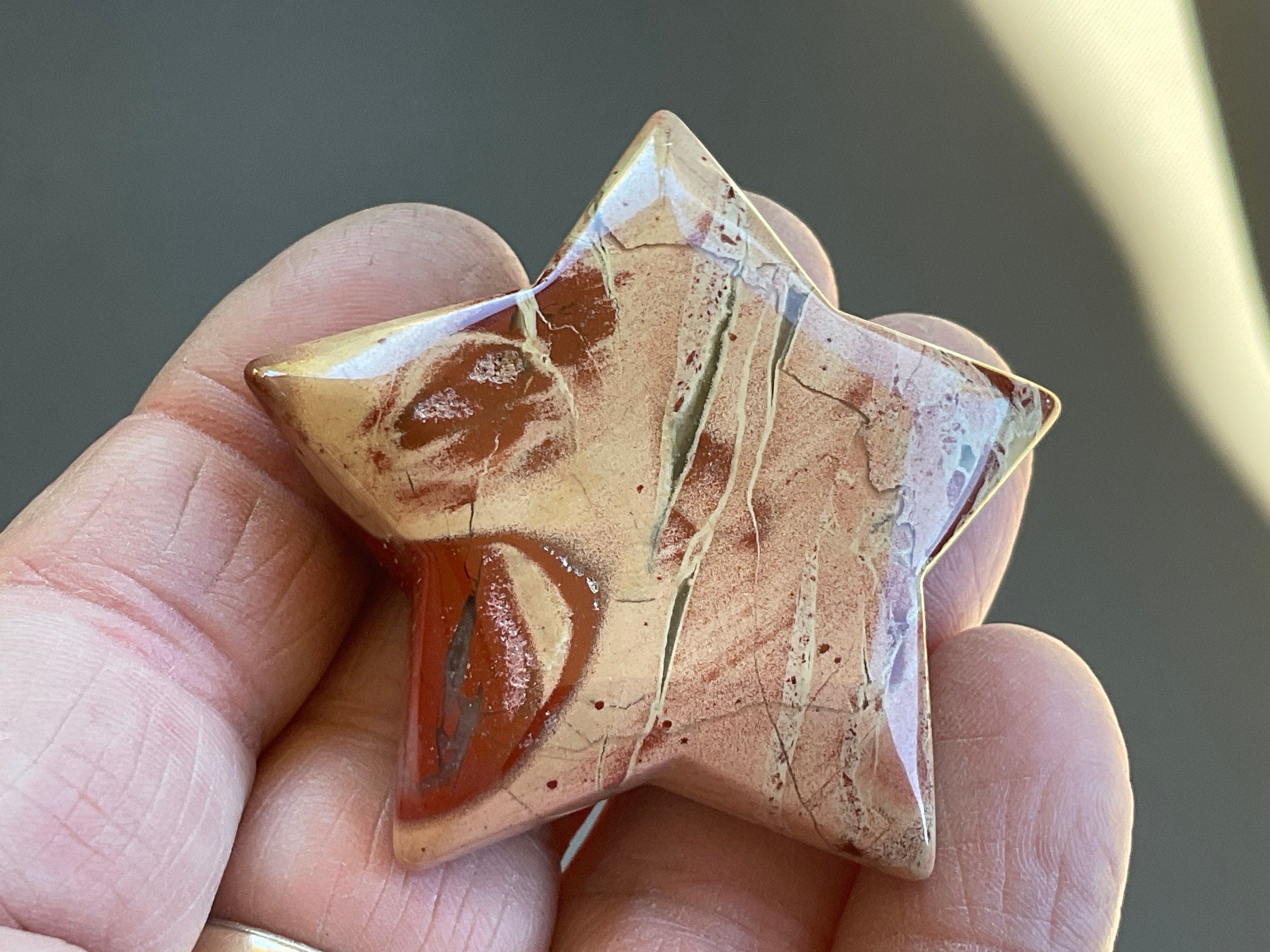 47g Brecciated Red Jasper with Chalcedony Star 4C