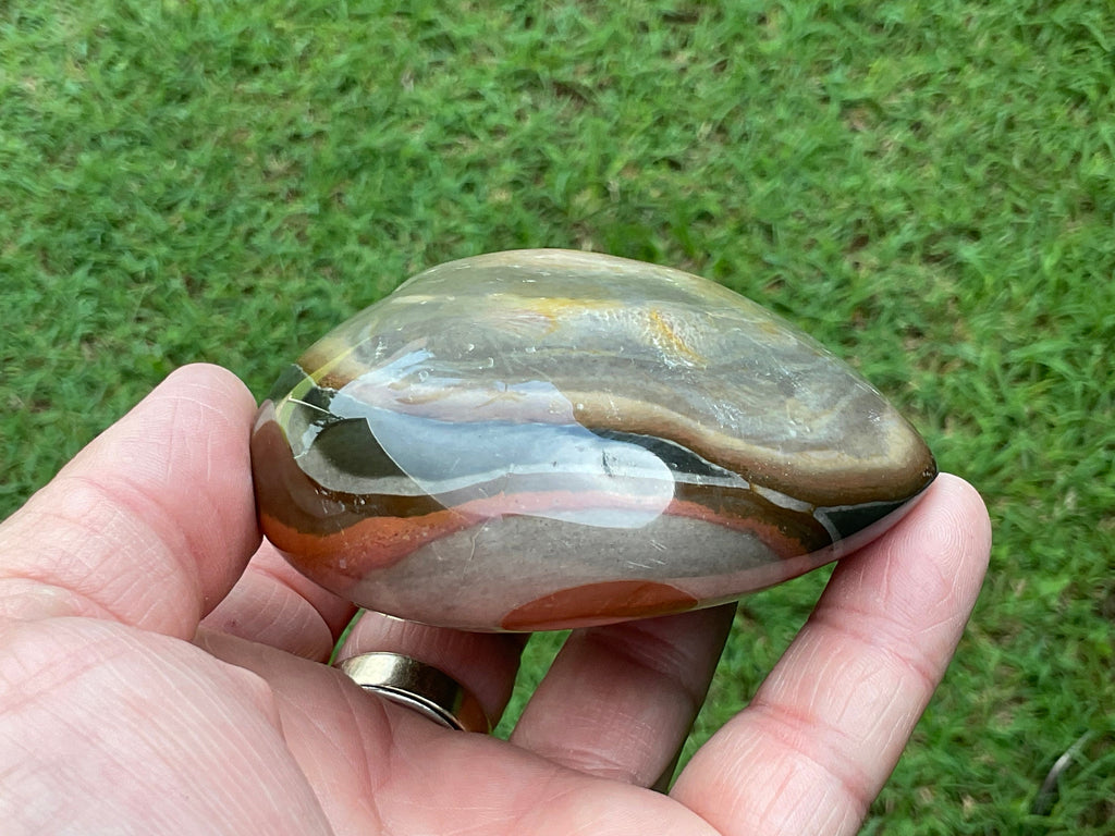 312g Polychrome Jasper Heart 1C