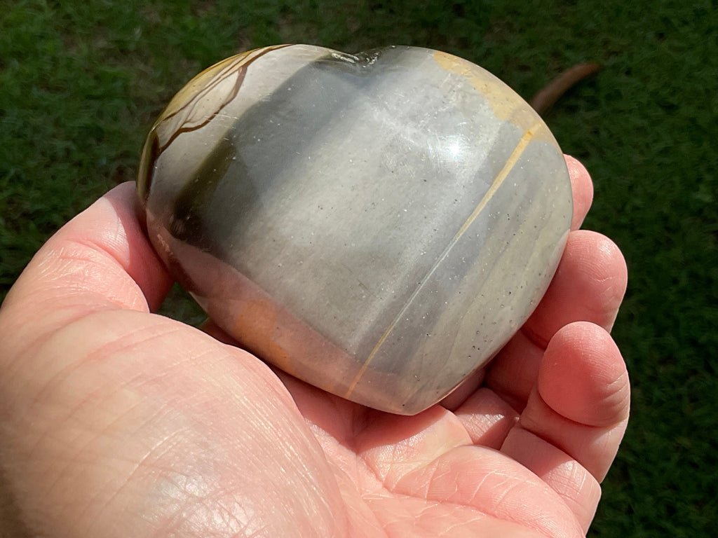 277g Polychrome Jasper Heart 1B