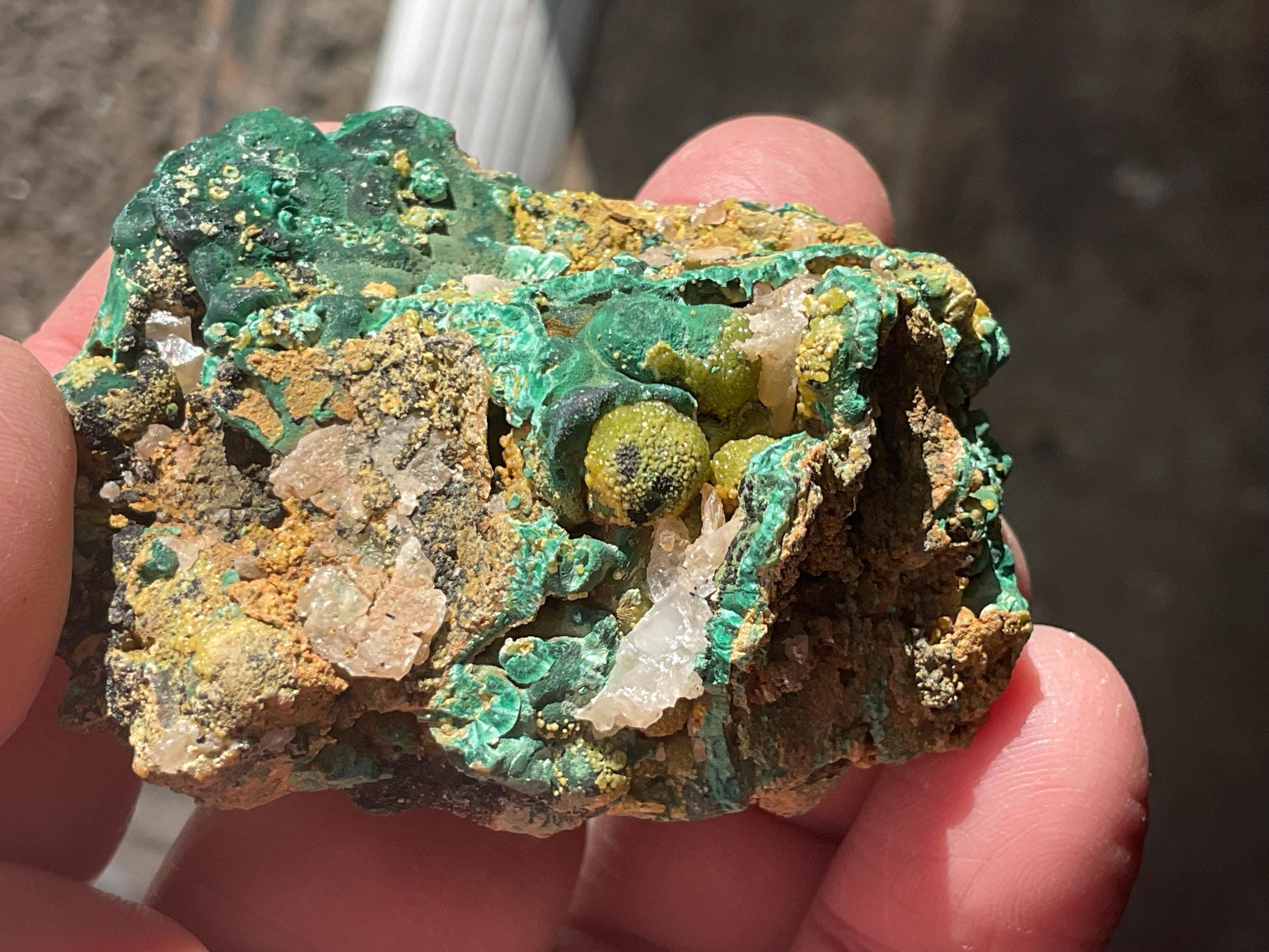 118g Australian Malachite, Cerussite and Pyromorphite Specimen 4B