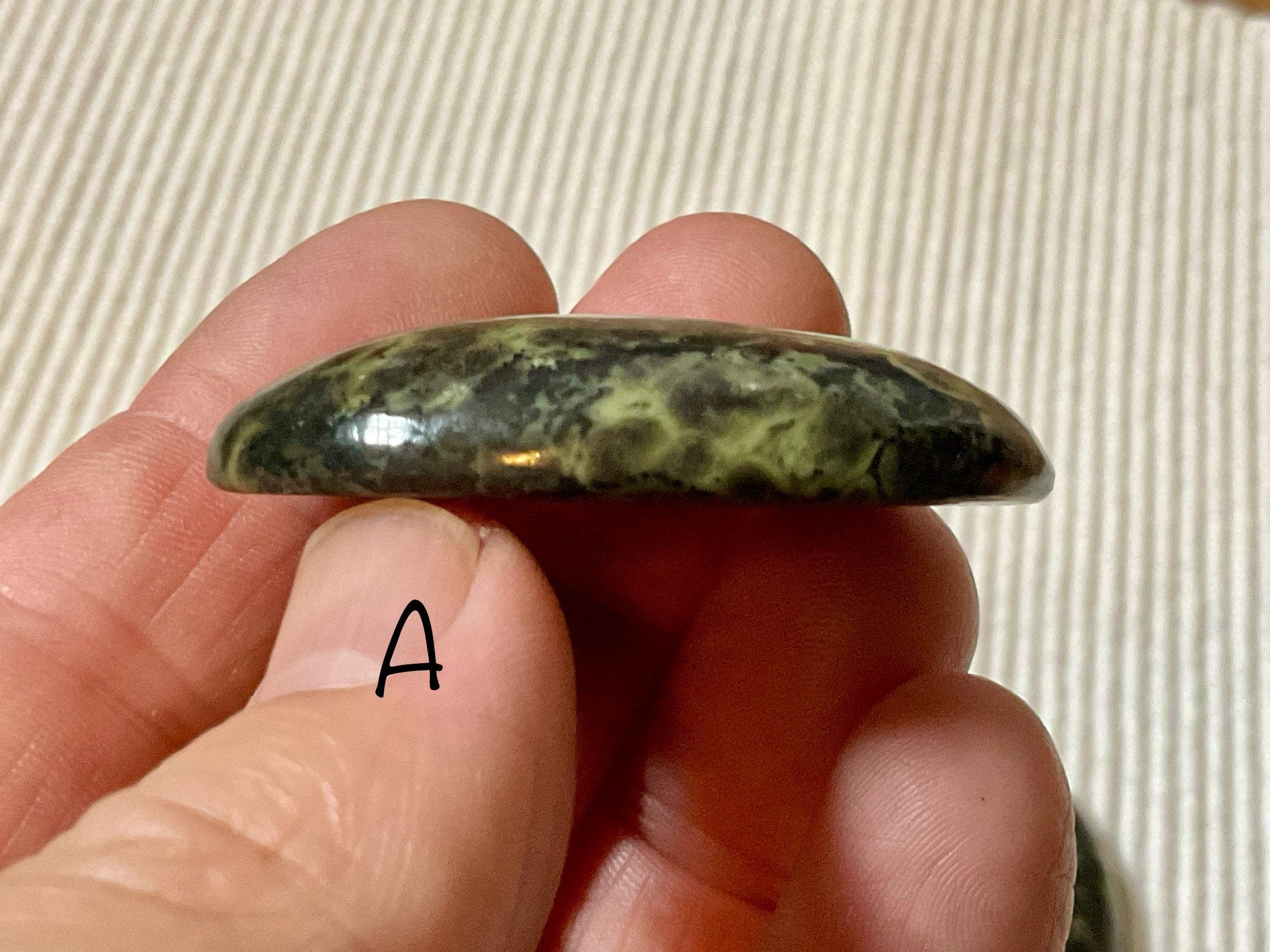 Pakistan Snakeskin Jasper (Asterite) Thumb Stone Group 4