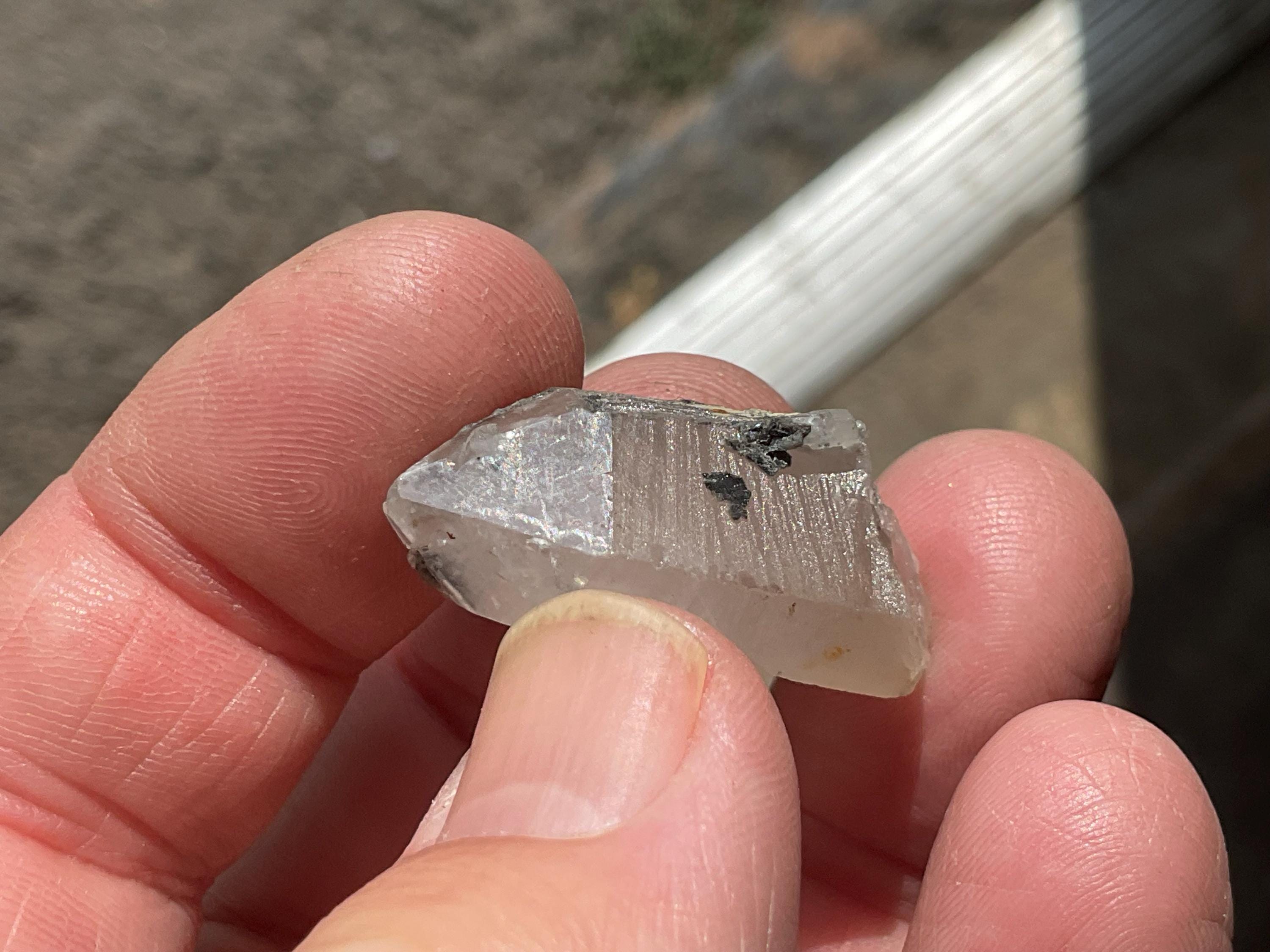 8g Molybdenite on Quartz Point from Deepwater, Australia Specimen 1A