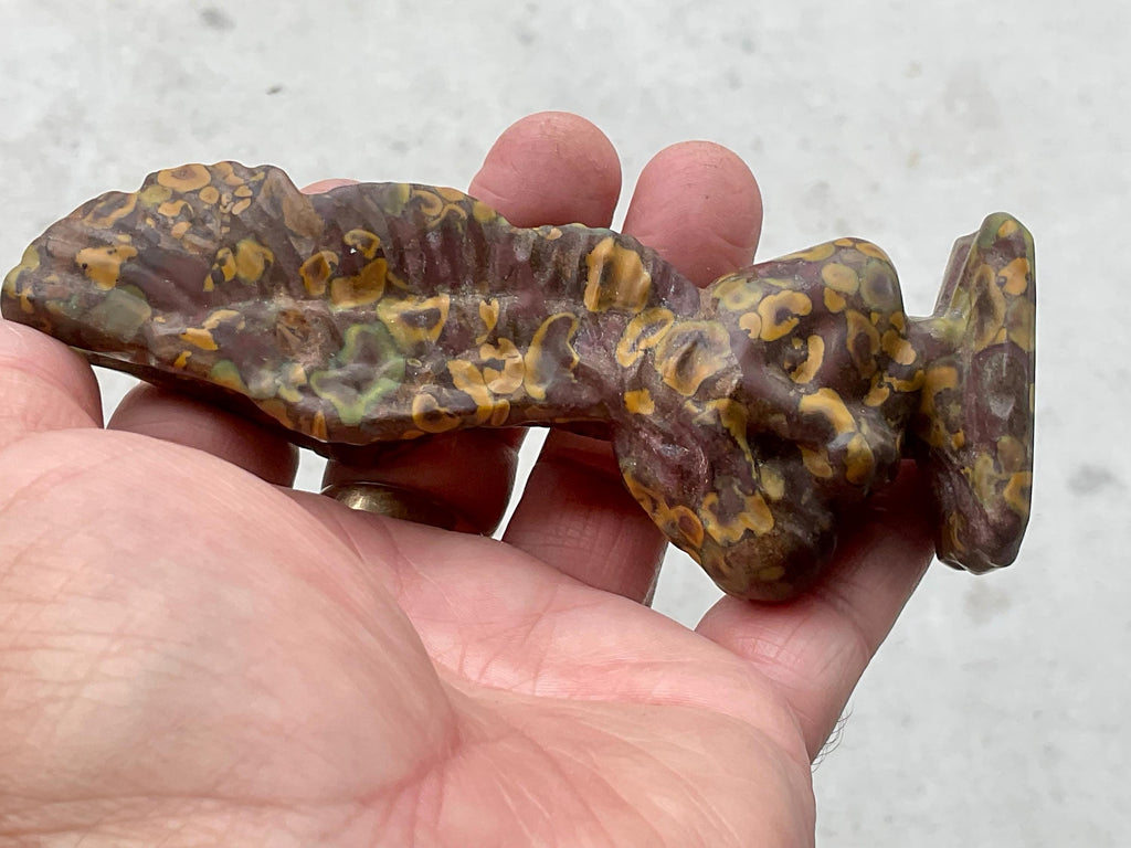 160g Fruit Jasper “Weeping Angel” Carving
