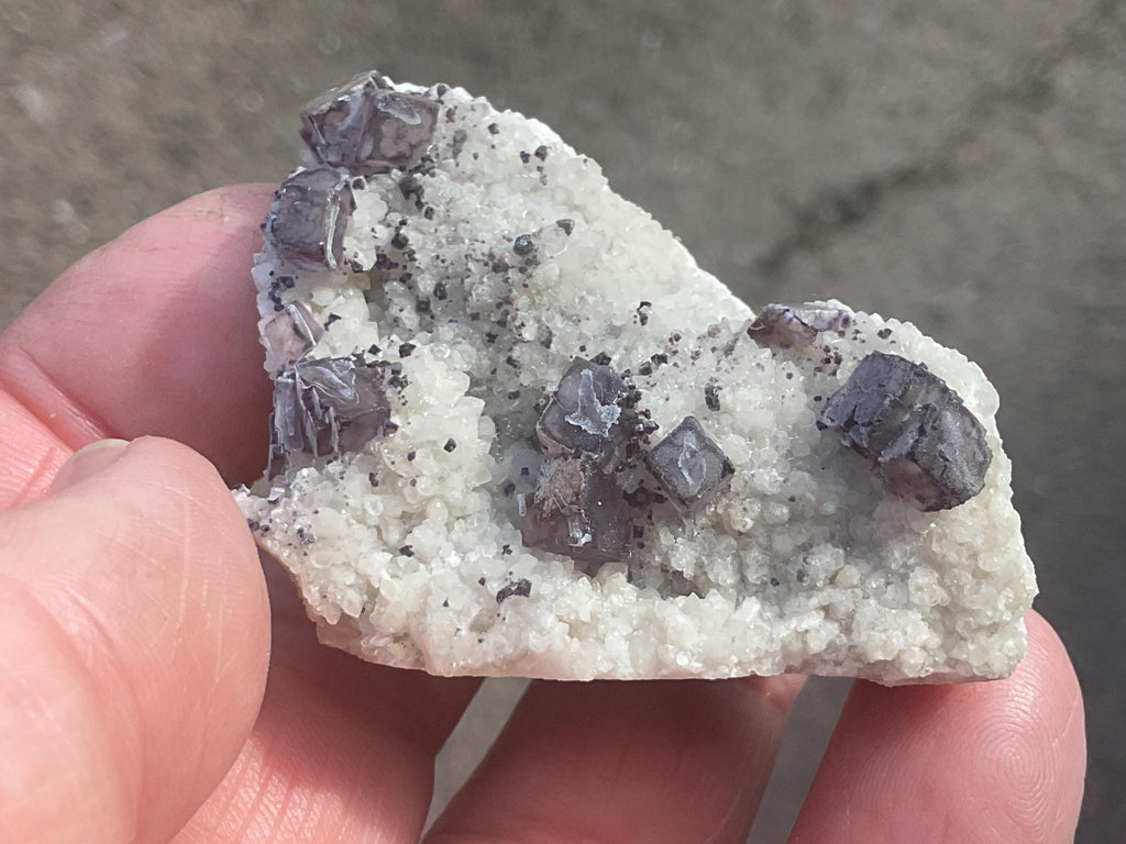 52g Lavender QR Code Fluorite Specimen 4B