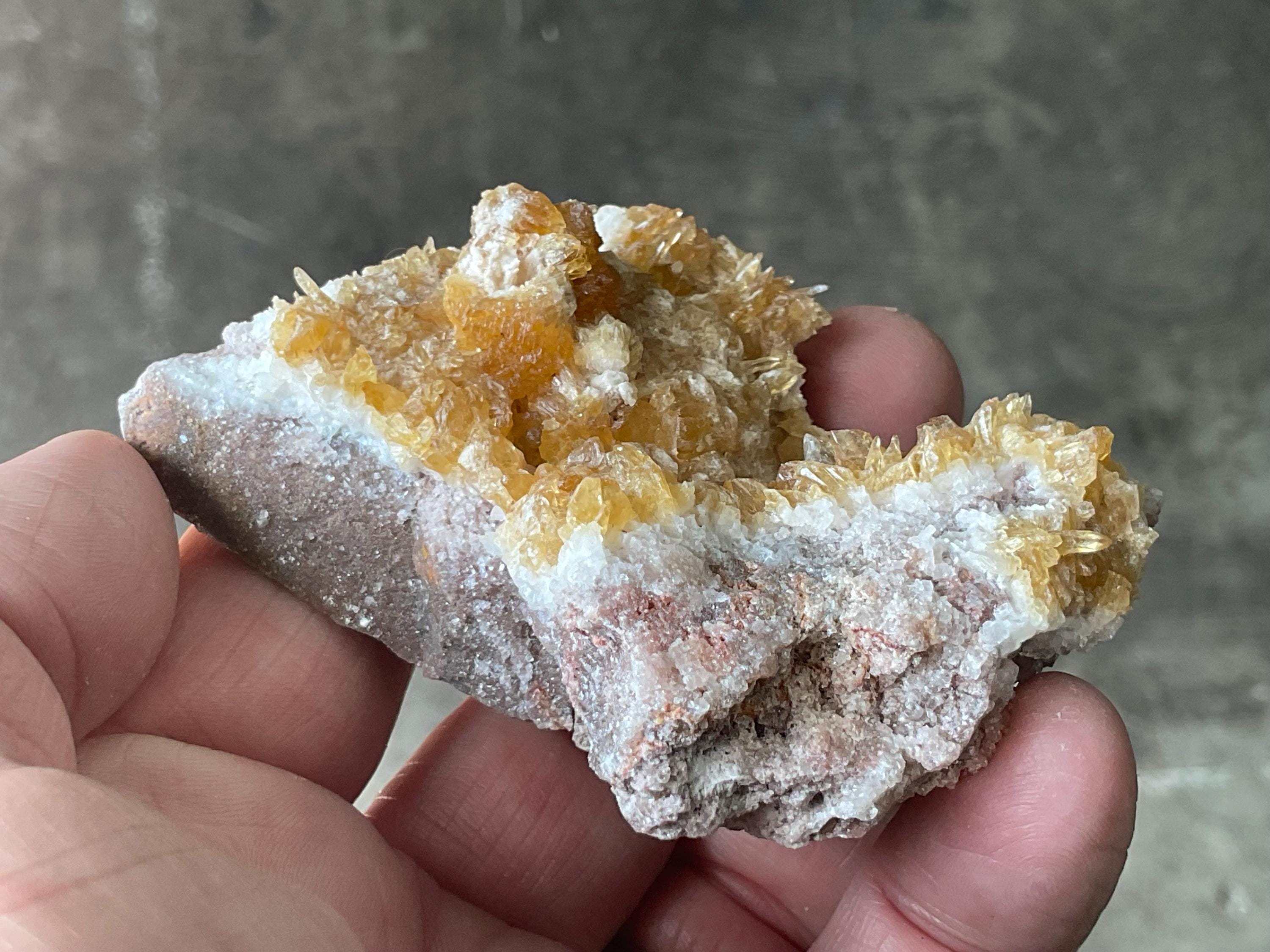 94g Amber Calcite Specimen 3B from Guizhou, China